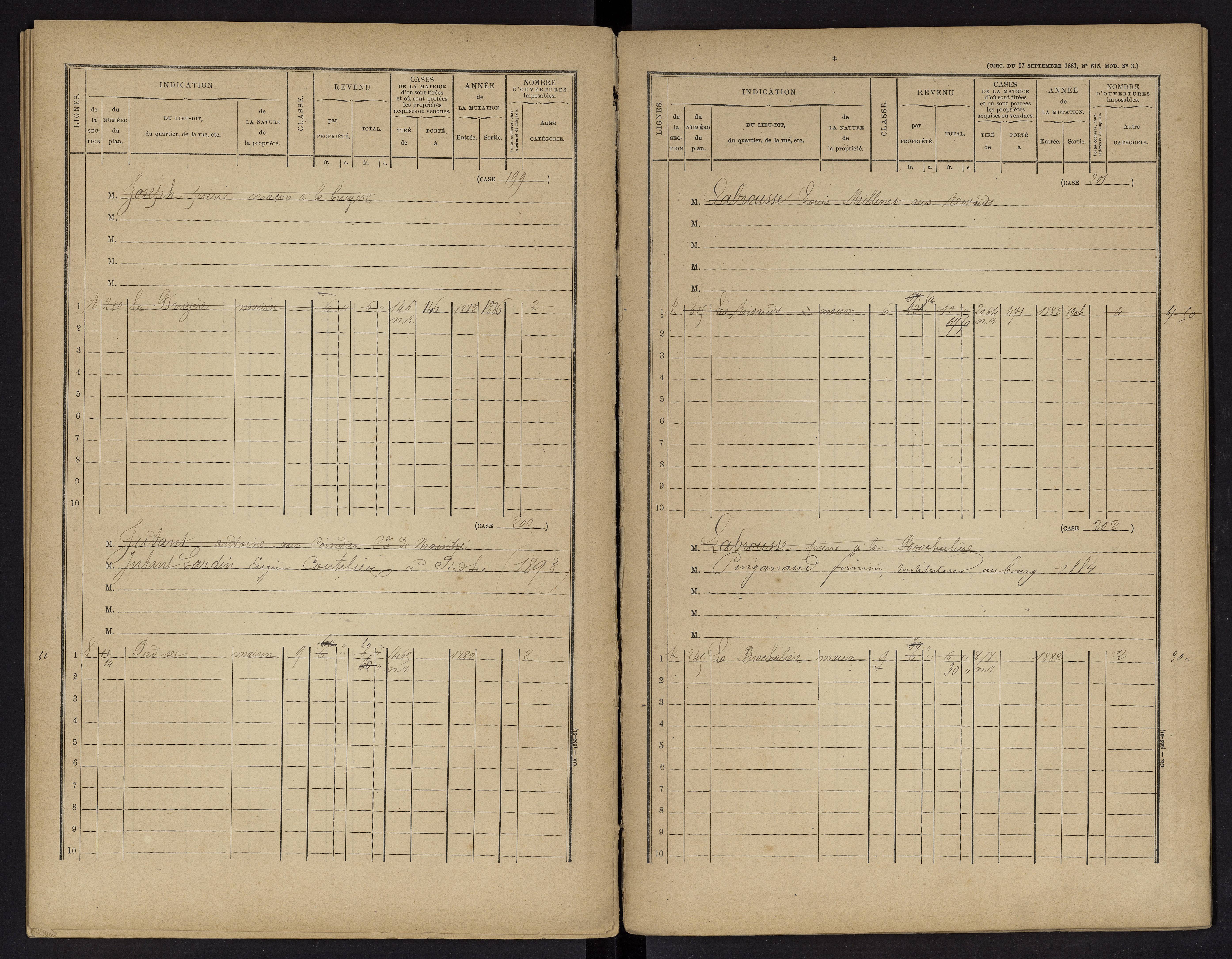 Vouneuil-sur-Vienne - FRAD086_cadastre Cases 1-479. 