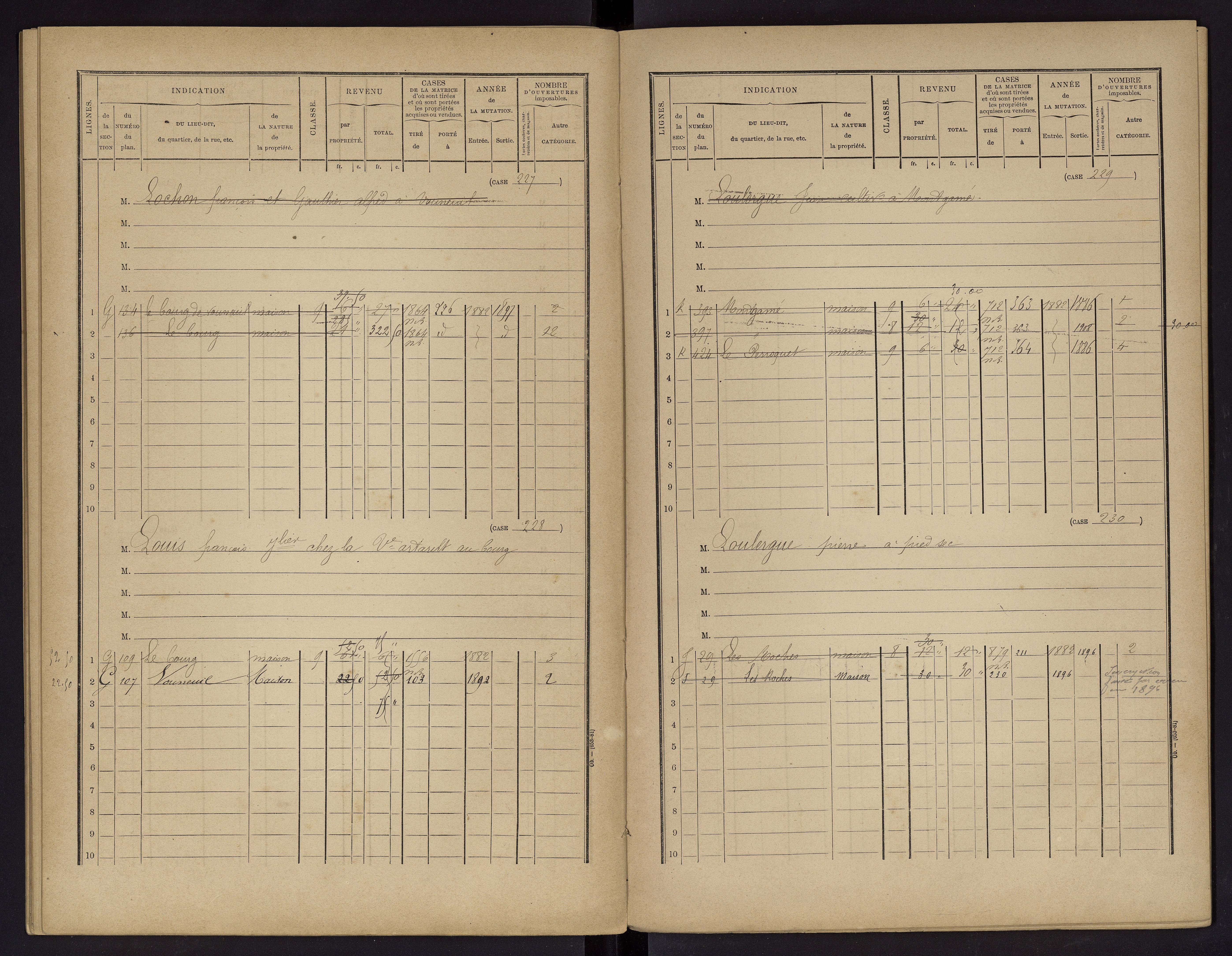 Vouneuil-sur-Vienne - FRAD086_cadastre Cases 1-479. 