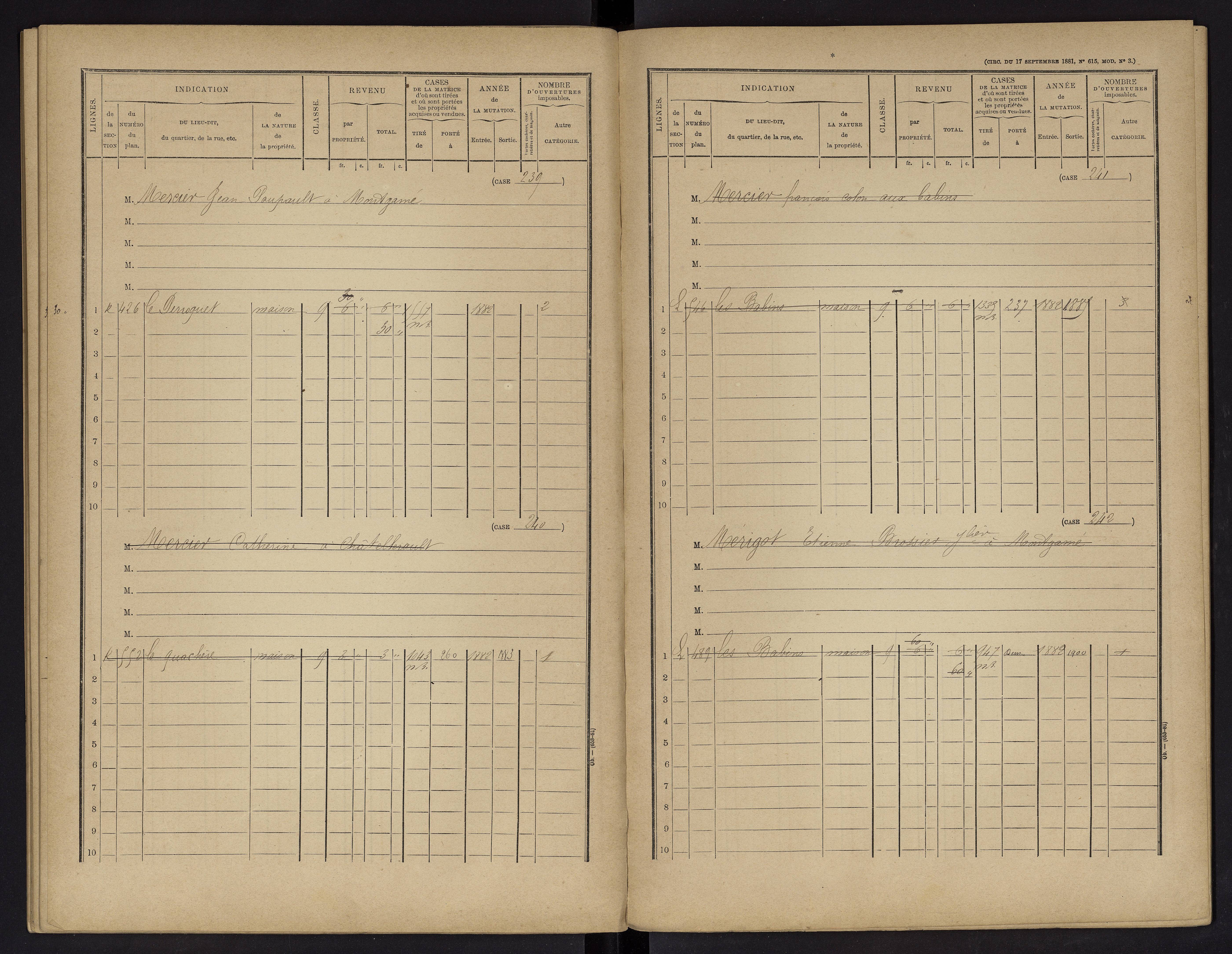 Vouneuil-sur-Vienne - FRAD086_cadastre Cases 1-479. 