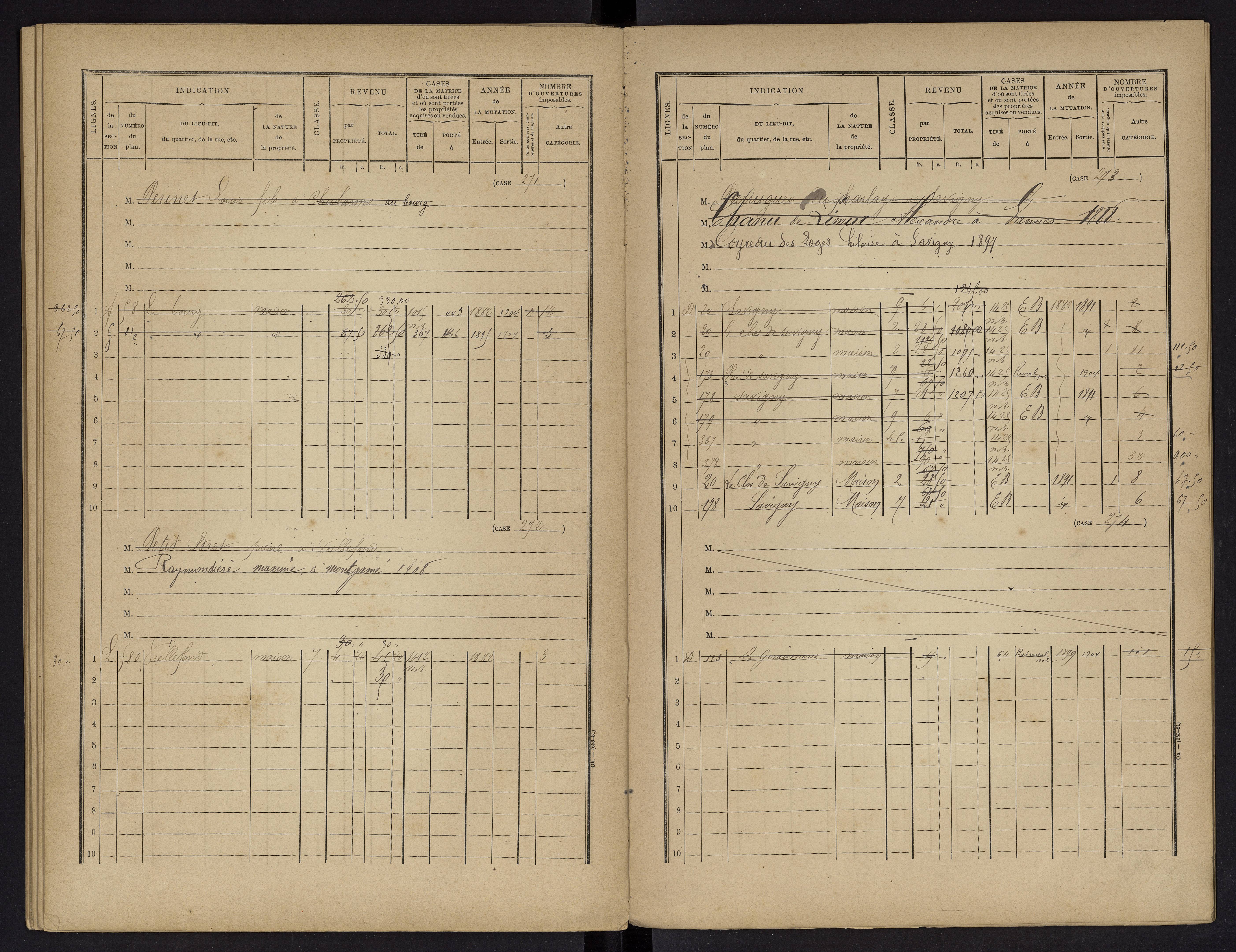 Vouneuil-sur-Vienne - FRAD086_cadastre Cases 1-479. 