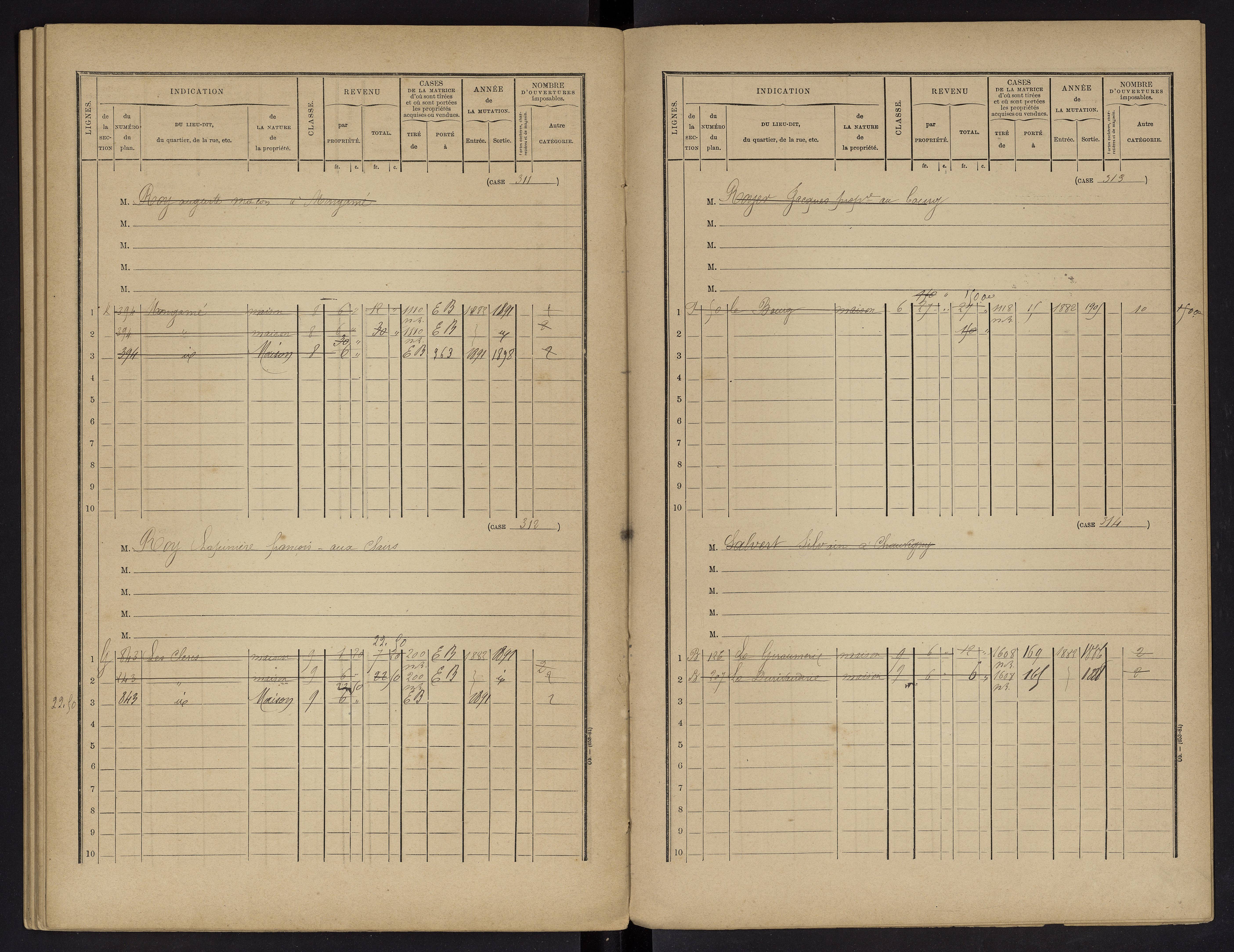 Vouneuil-sur-Vienne - FRAD086_cadastre Cases 1-479. 