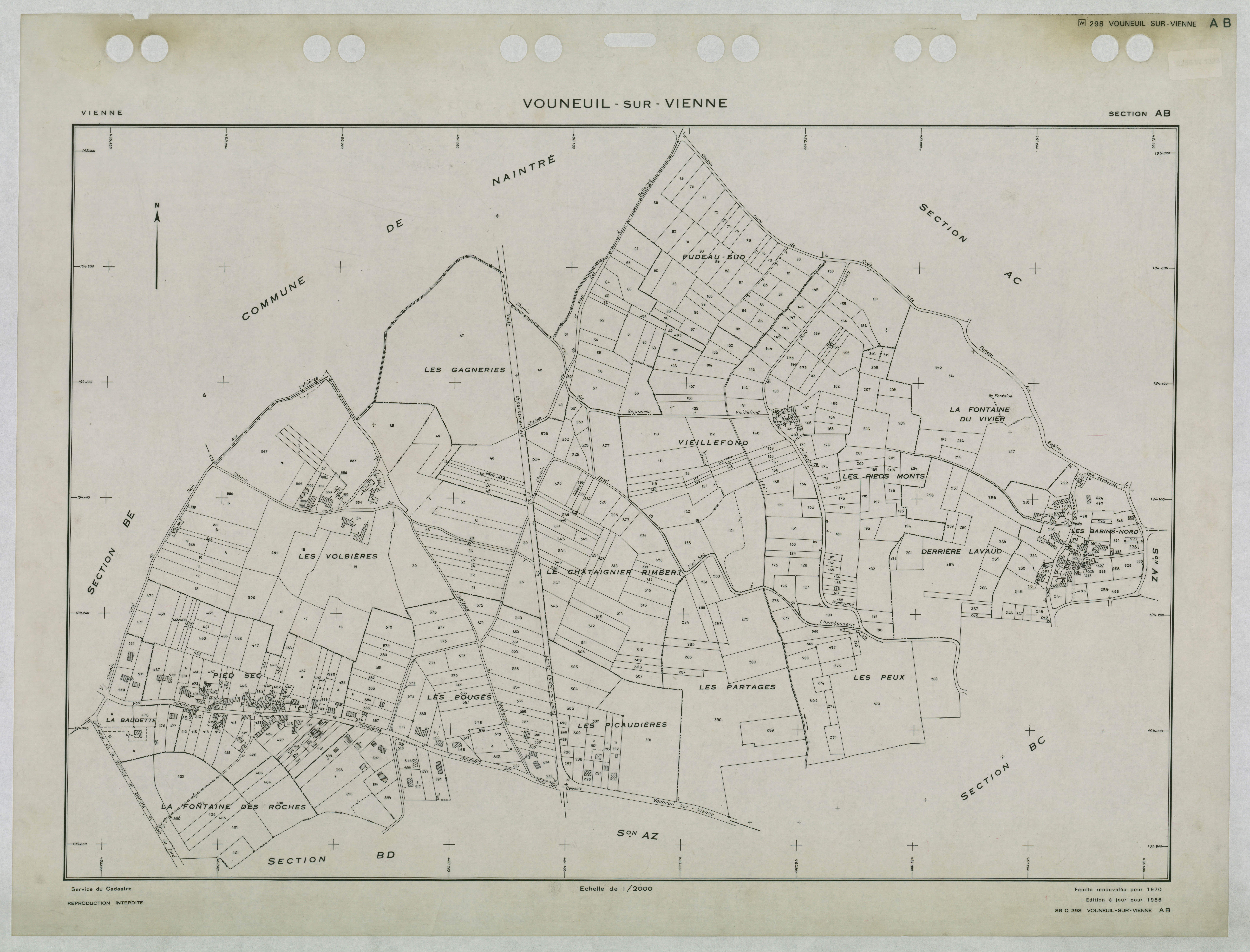 Vouneuil-sur-Vienne - FRAD086_cadastre Plans renouvelés 