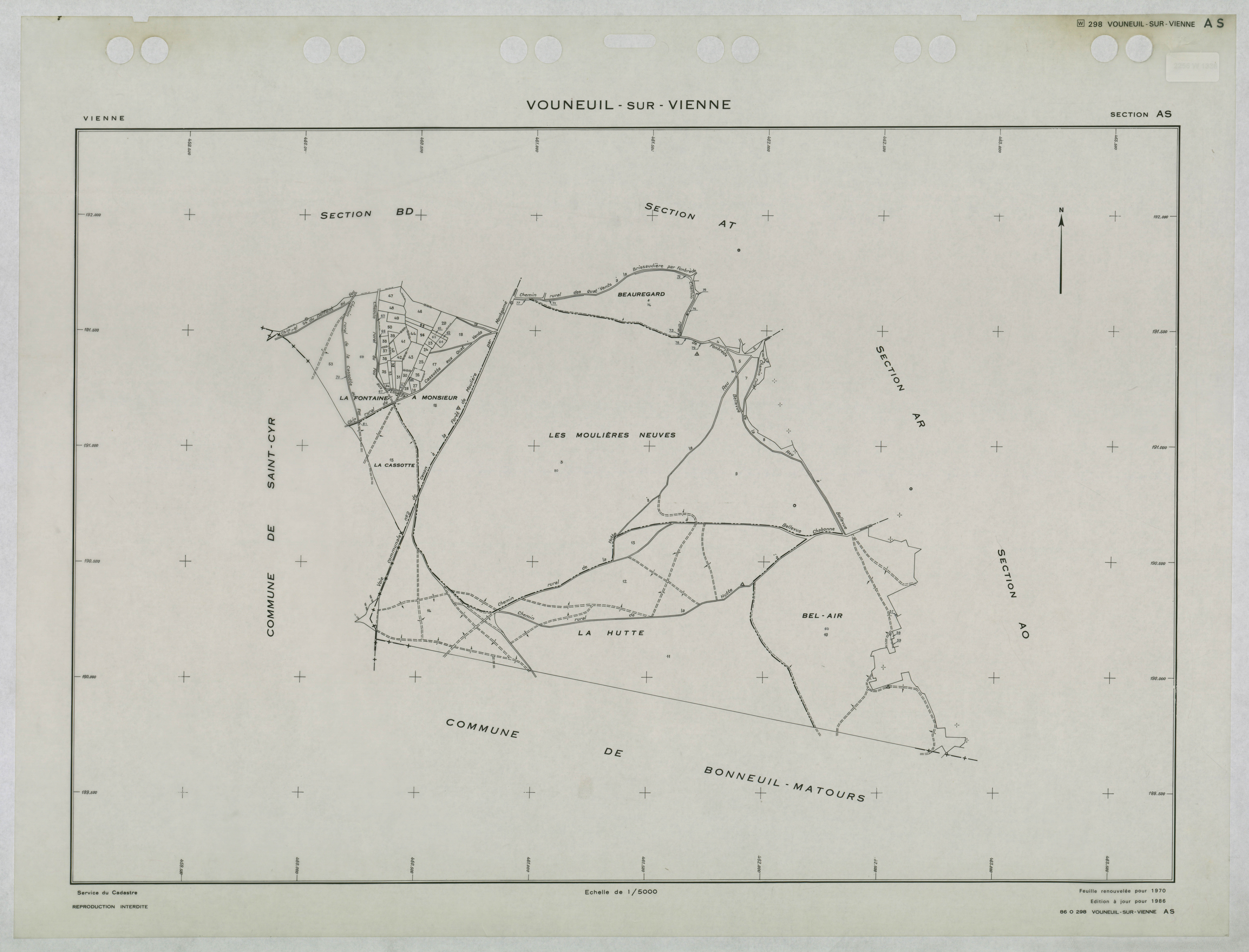 Vouneuil-sur-Vienne - FRAD086_cadastre Plans renouvelés 