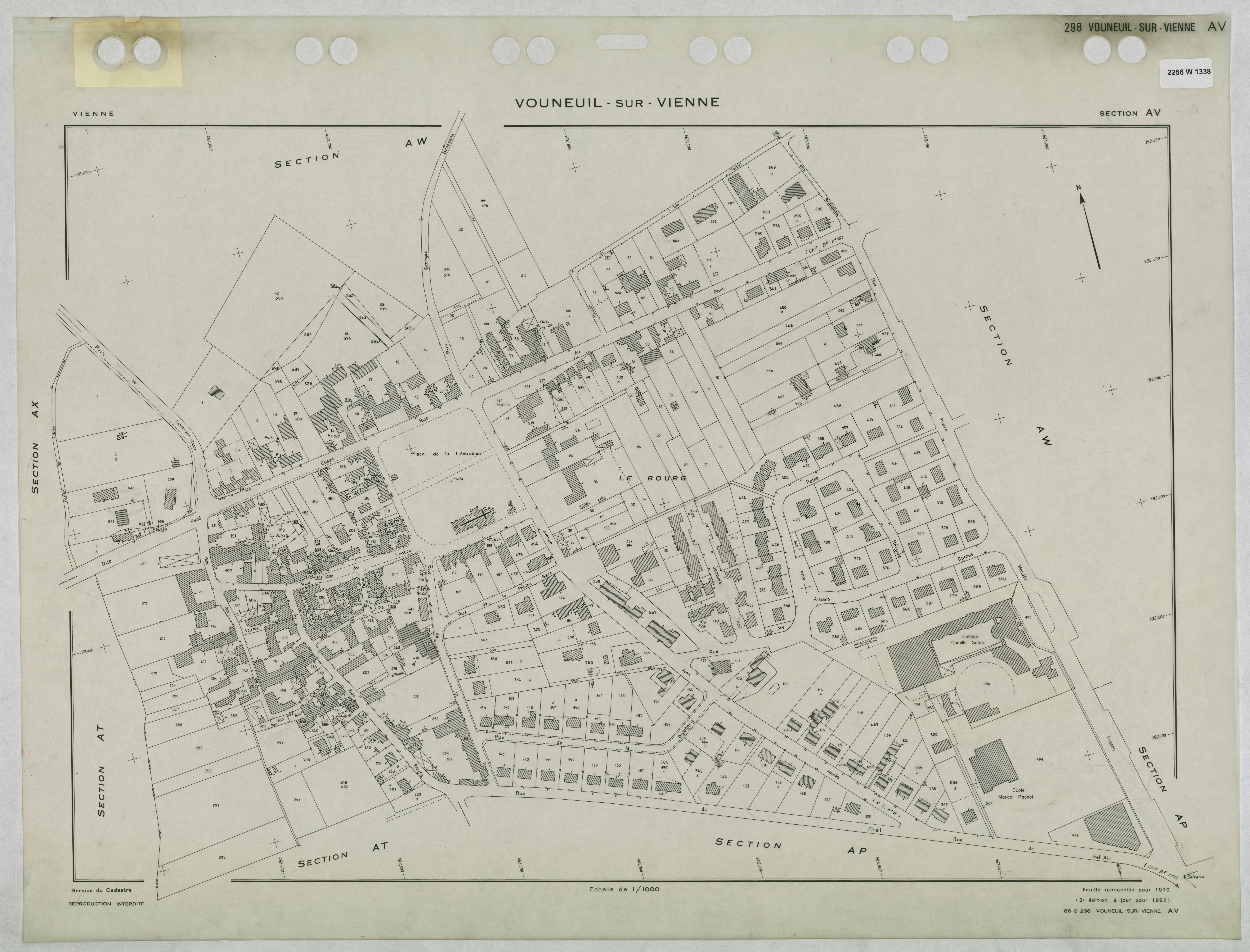 Vouneuil-sur-Vienne - FRAD086_cadastre Plans renouvelés 