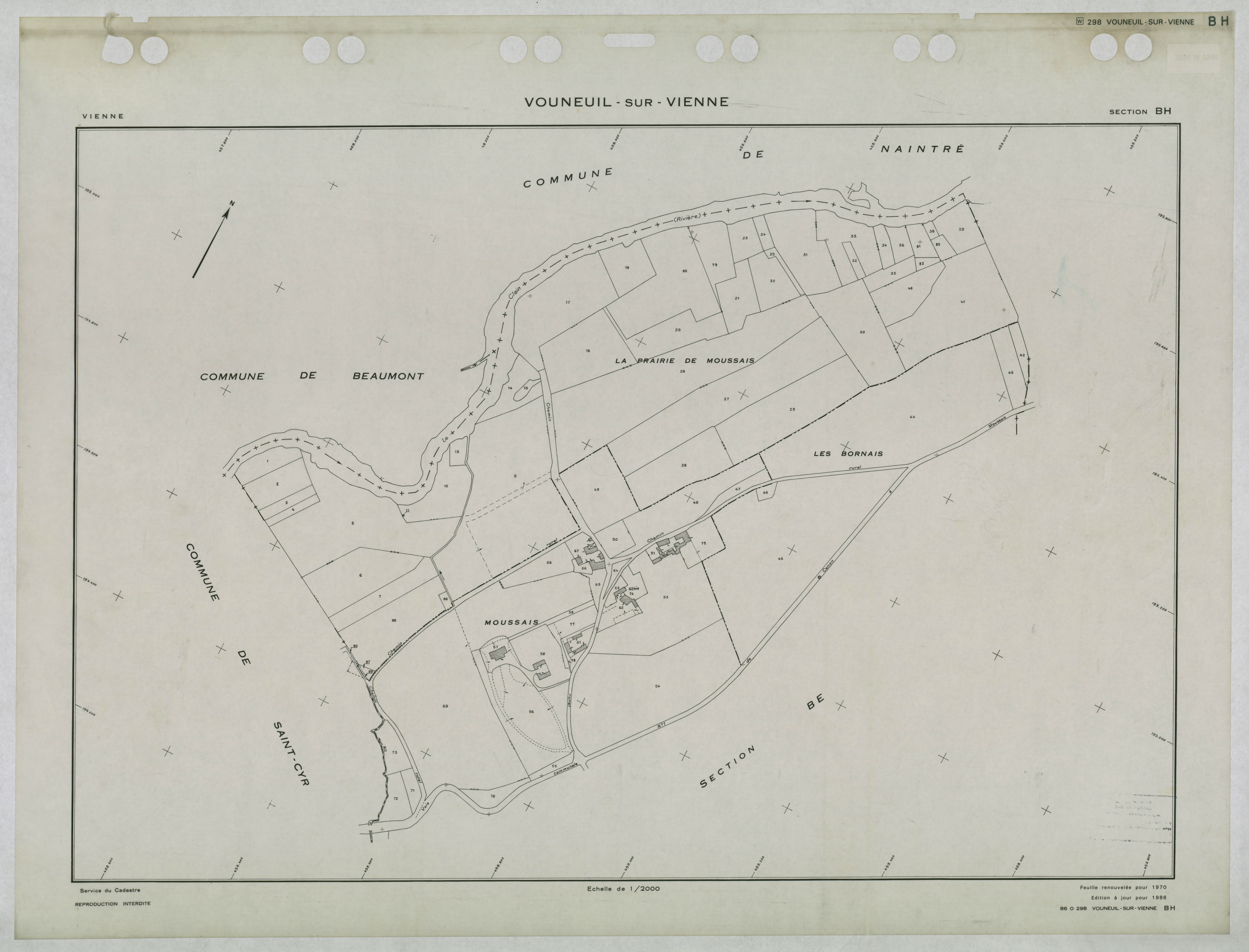 Vouneuil-sur-Vienne - FRAD086_cadastre Plans renouvelés 