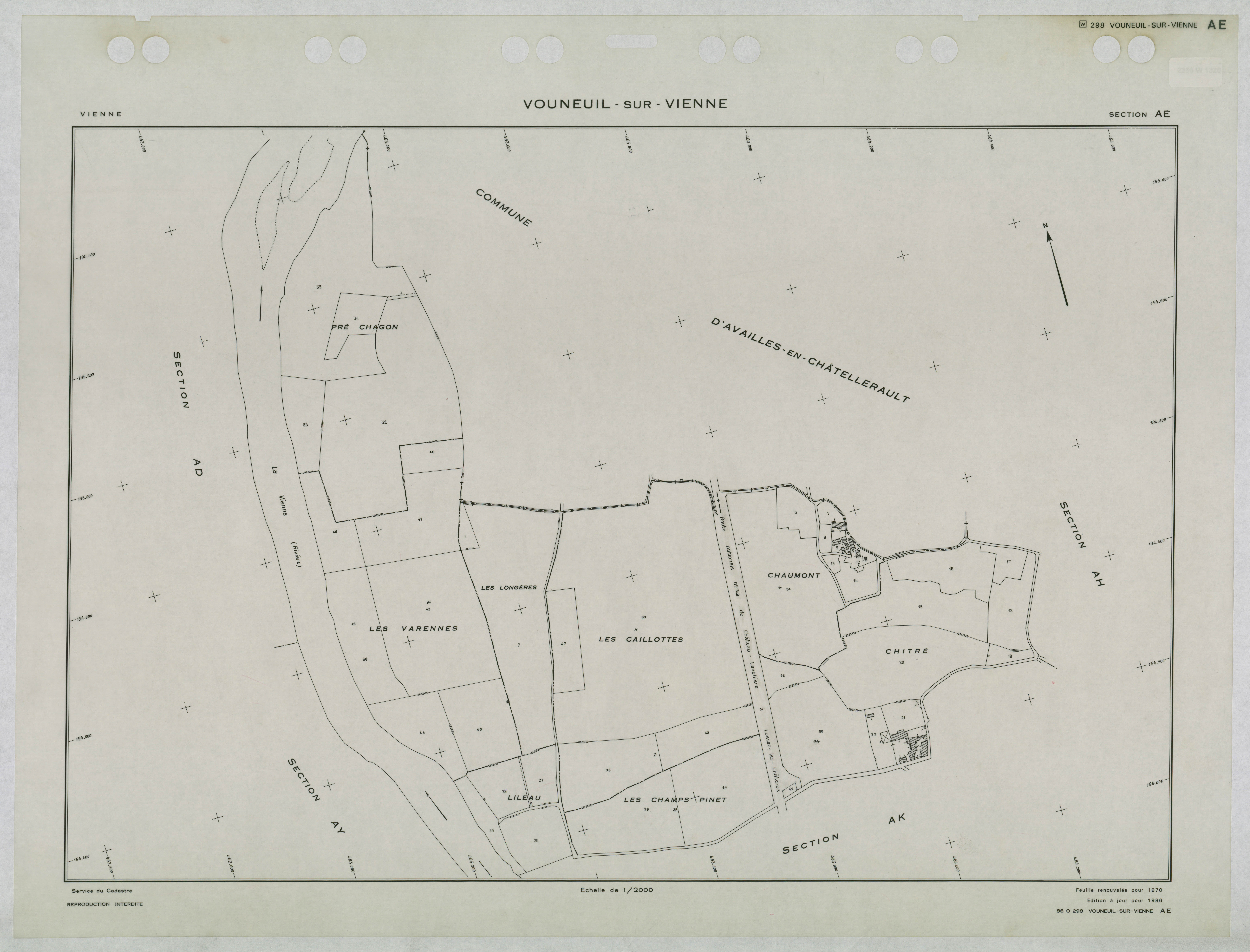 Vouneuil-sur-Vienne - FRAD086_cadastre Plans renouvelés 