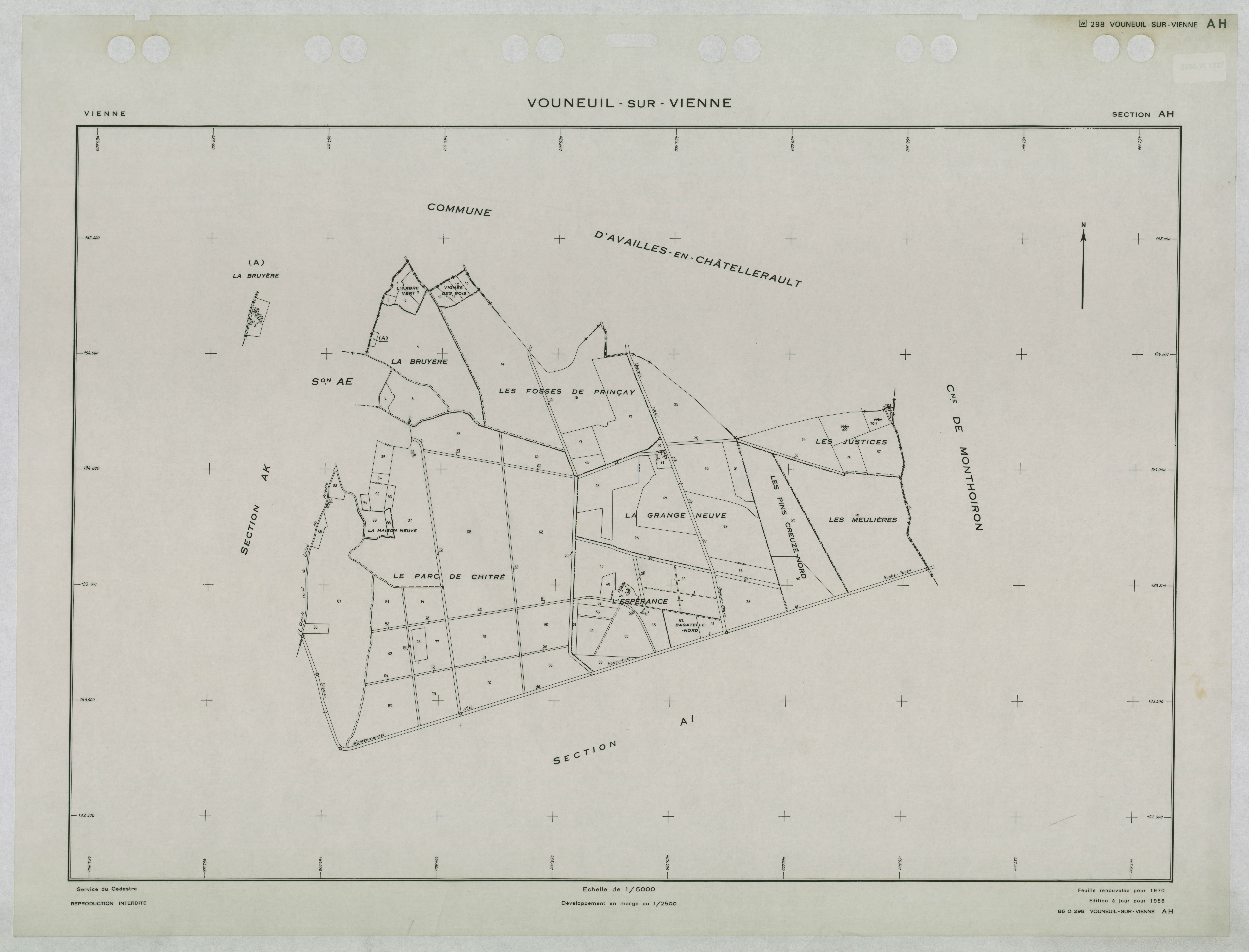 Vouneuil-sur-Vienne - FRAD086_cadastre Plans renouvelés 