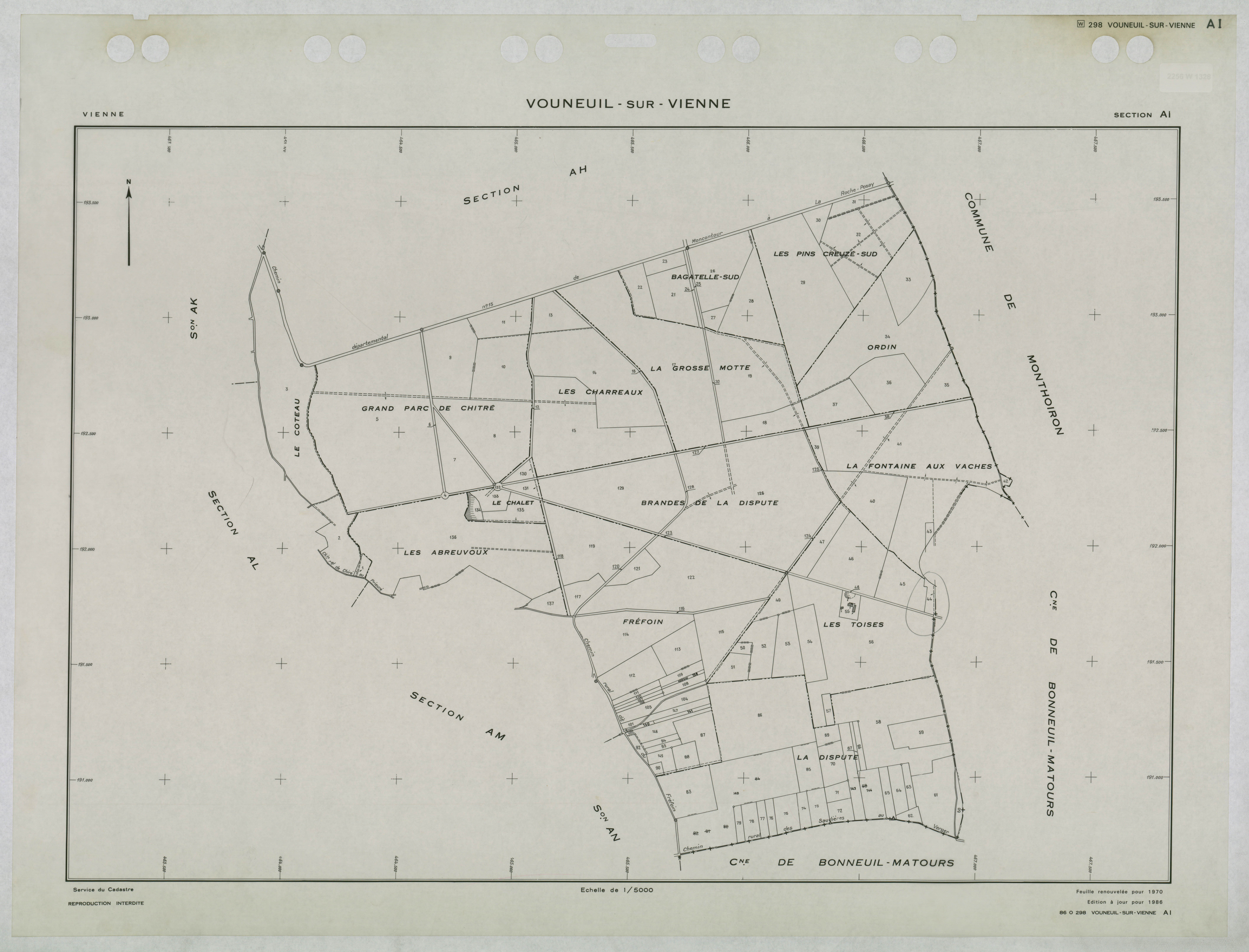 Vouneuil-sur-Vienne - FRAD086_cadastre Plans renouvelés 