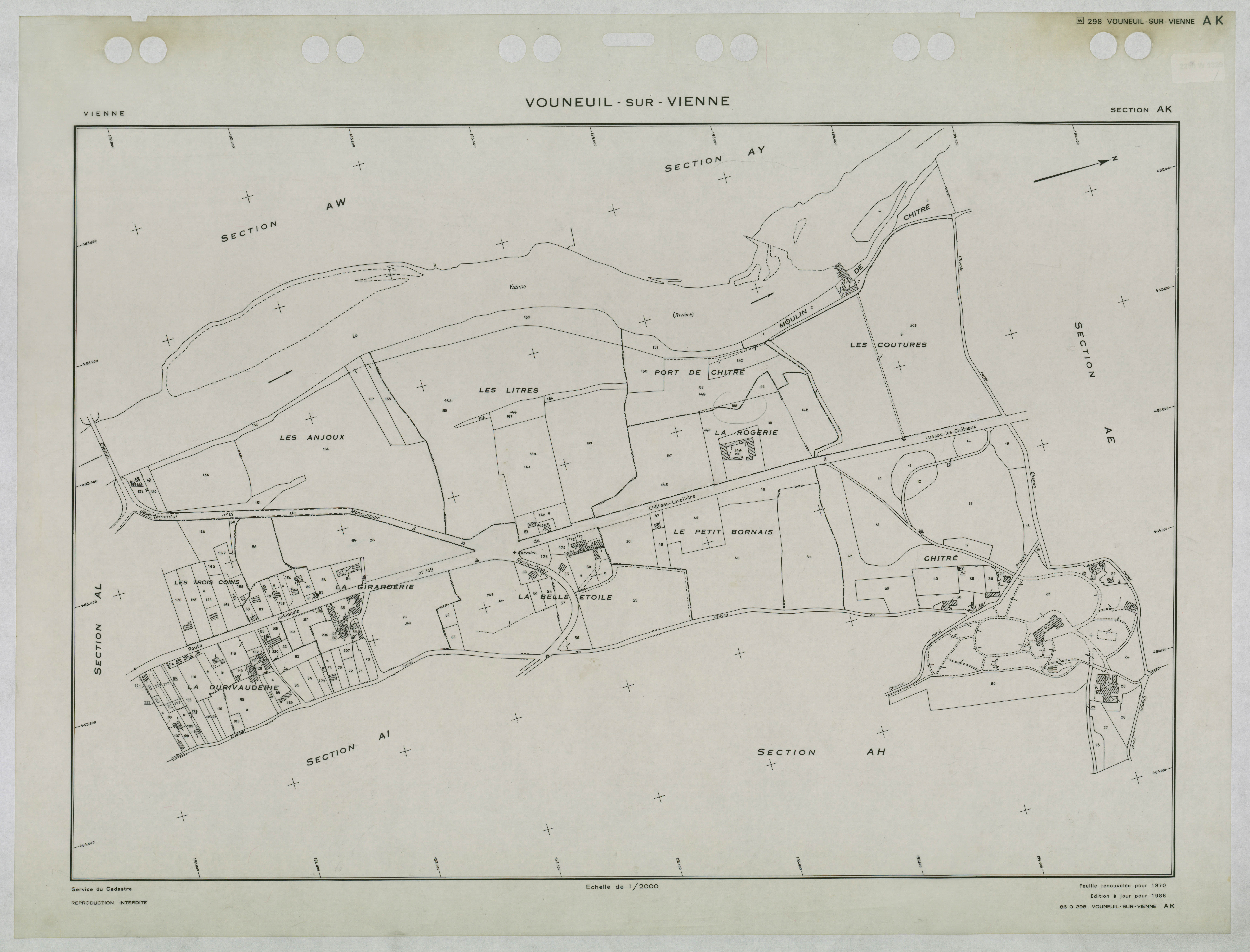 Vouneuil-sur-Vienne - FRAD086_cadastre Plans renouvelés 