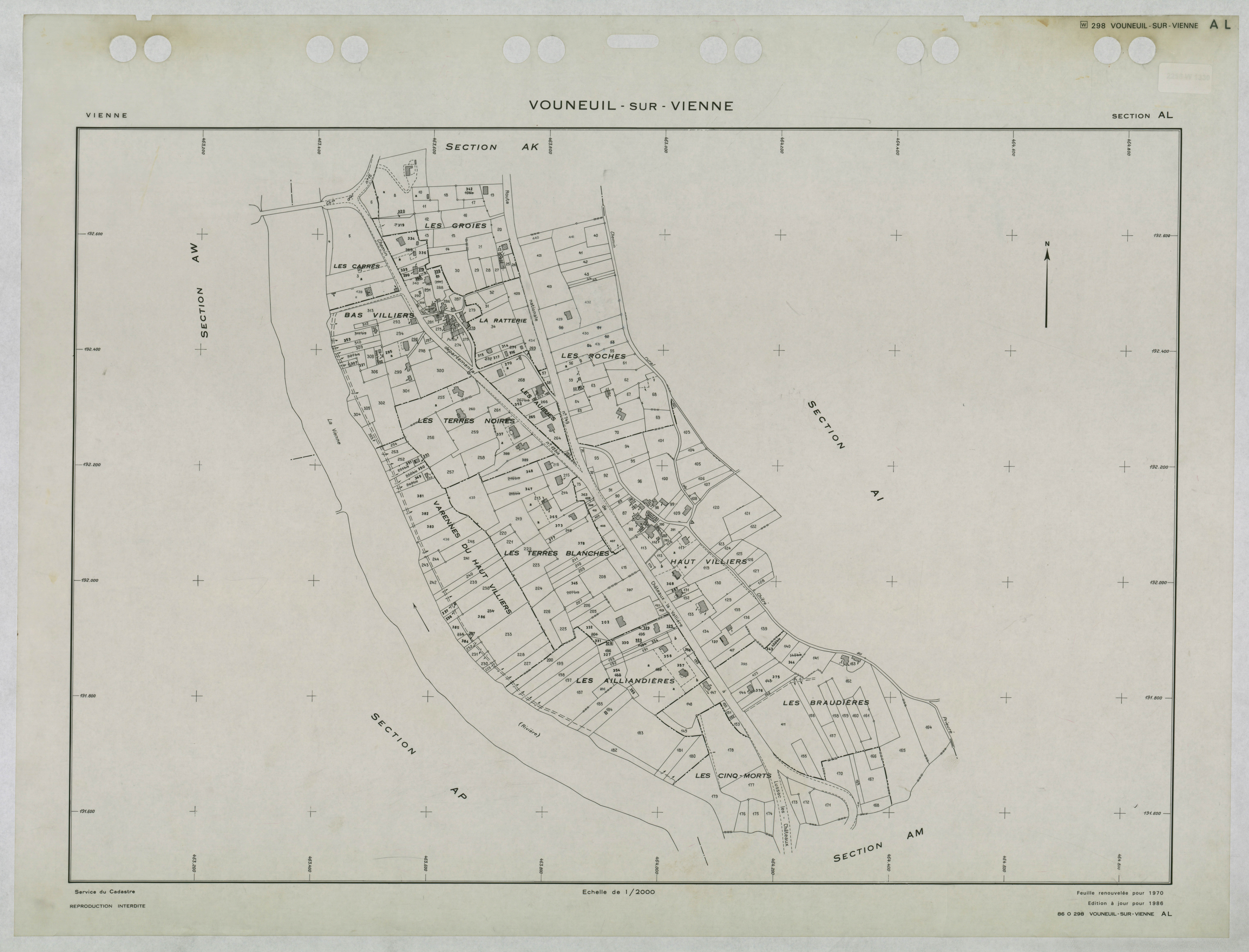 Vouneuil-sur-Vienne - FRAD086_cadastre Plans renouvelés 
