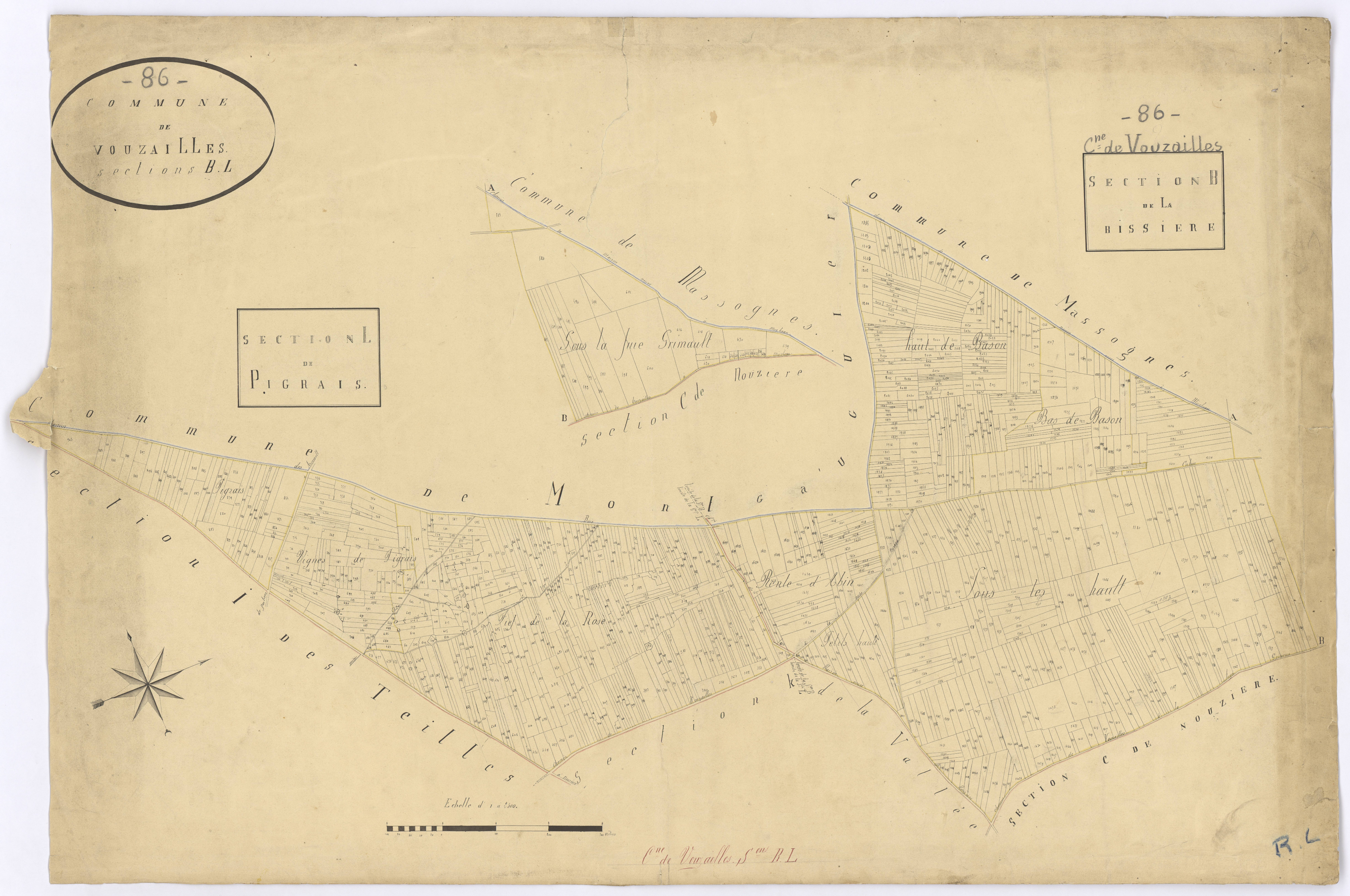 Vouzailles - FRAD086_cadastre Plans 