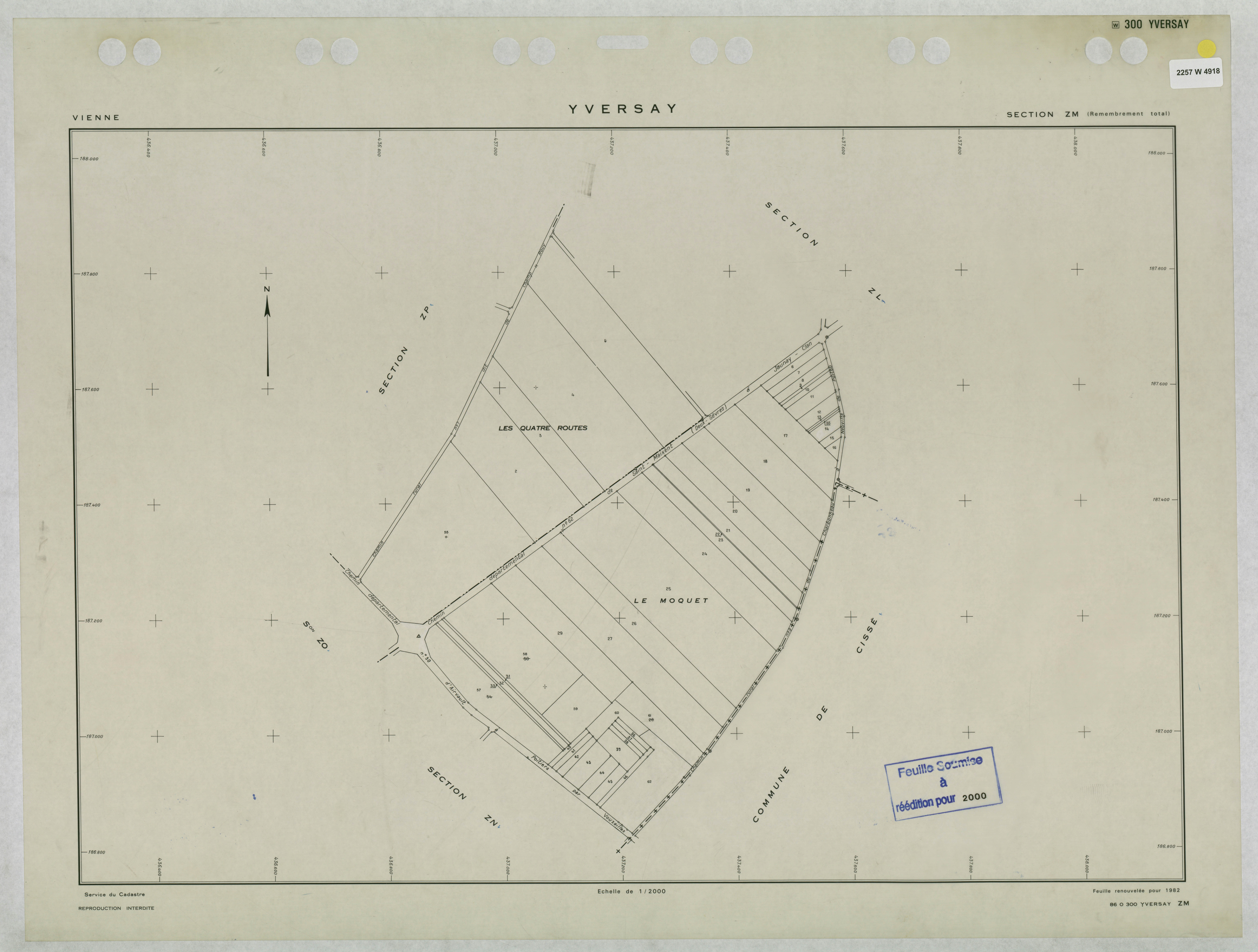 Yversay - FRAD086_cadastre Plans remembrés 