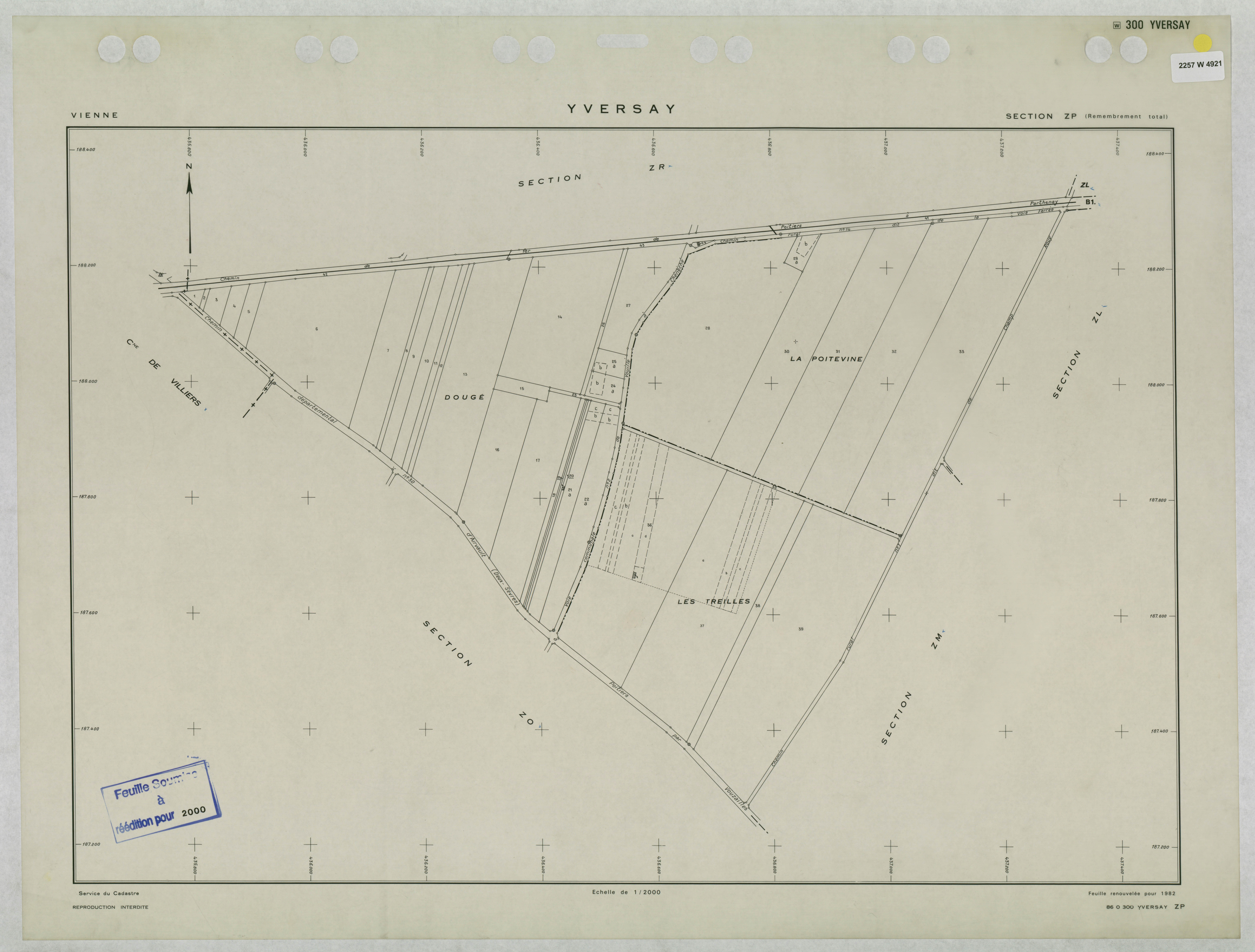 Yversay - FRAD086_cadastre Plans remembrés 
