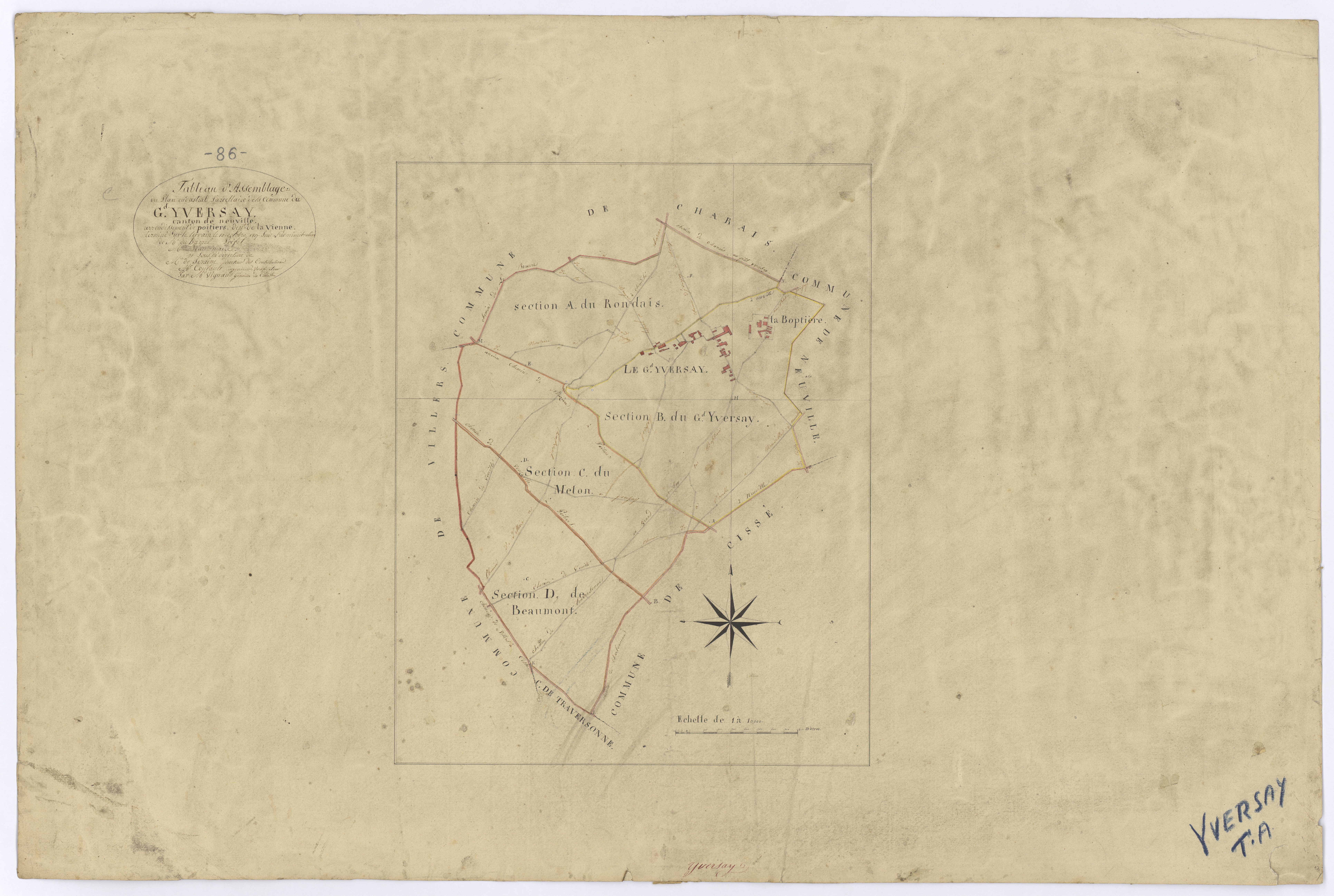 Yversay - FRAD086_cadastre Plans 
