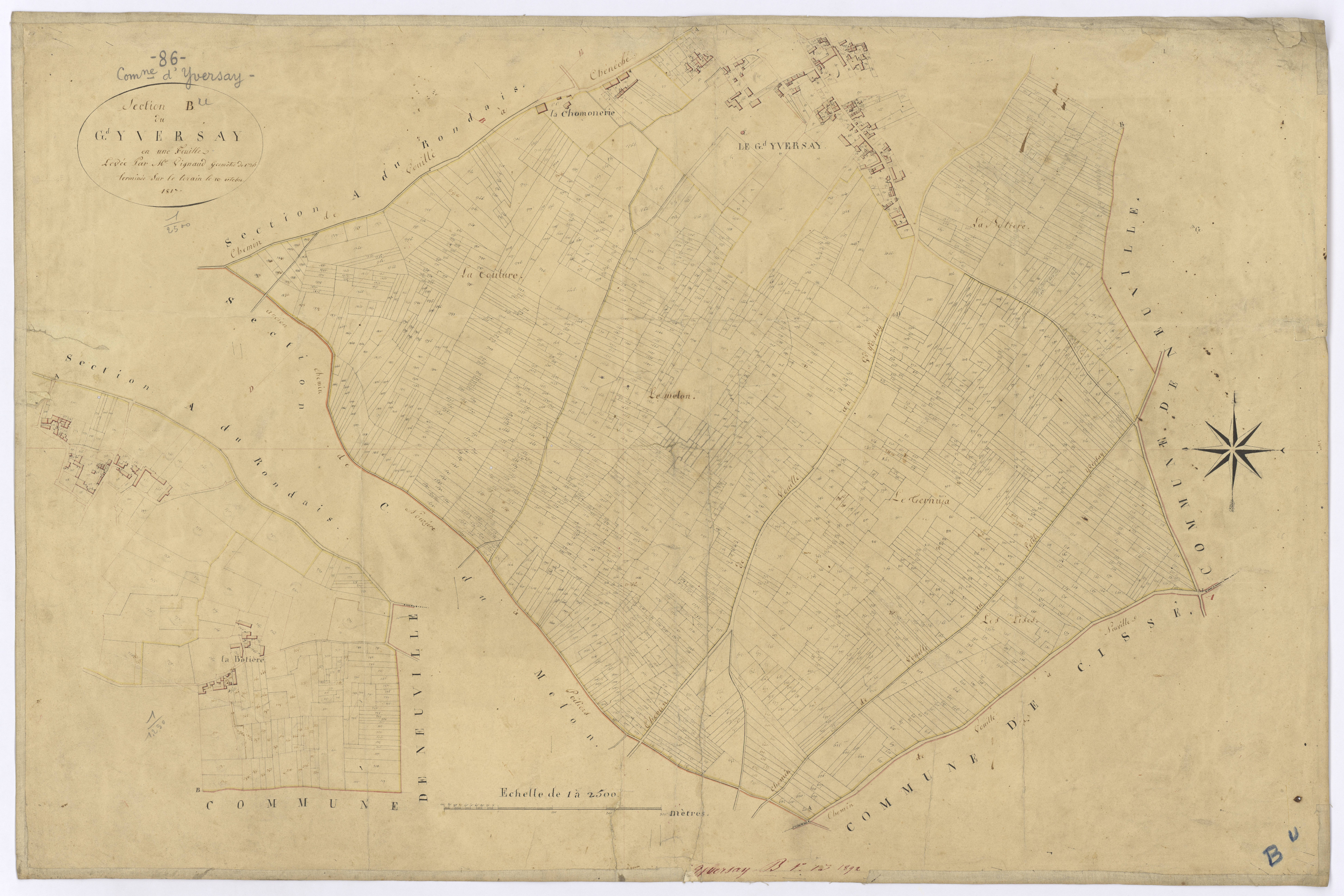 Yversay - FRAD086_cadastre Plans 