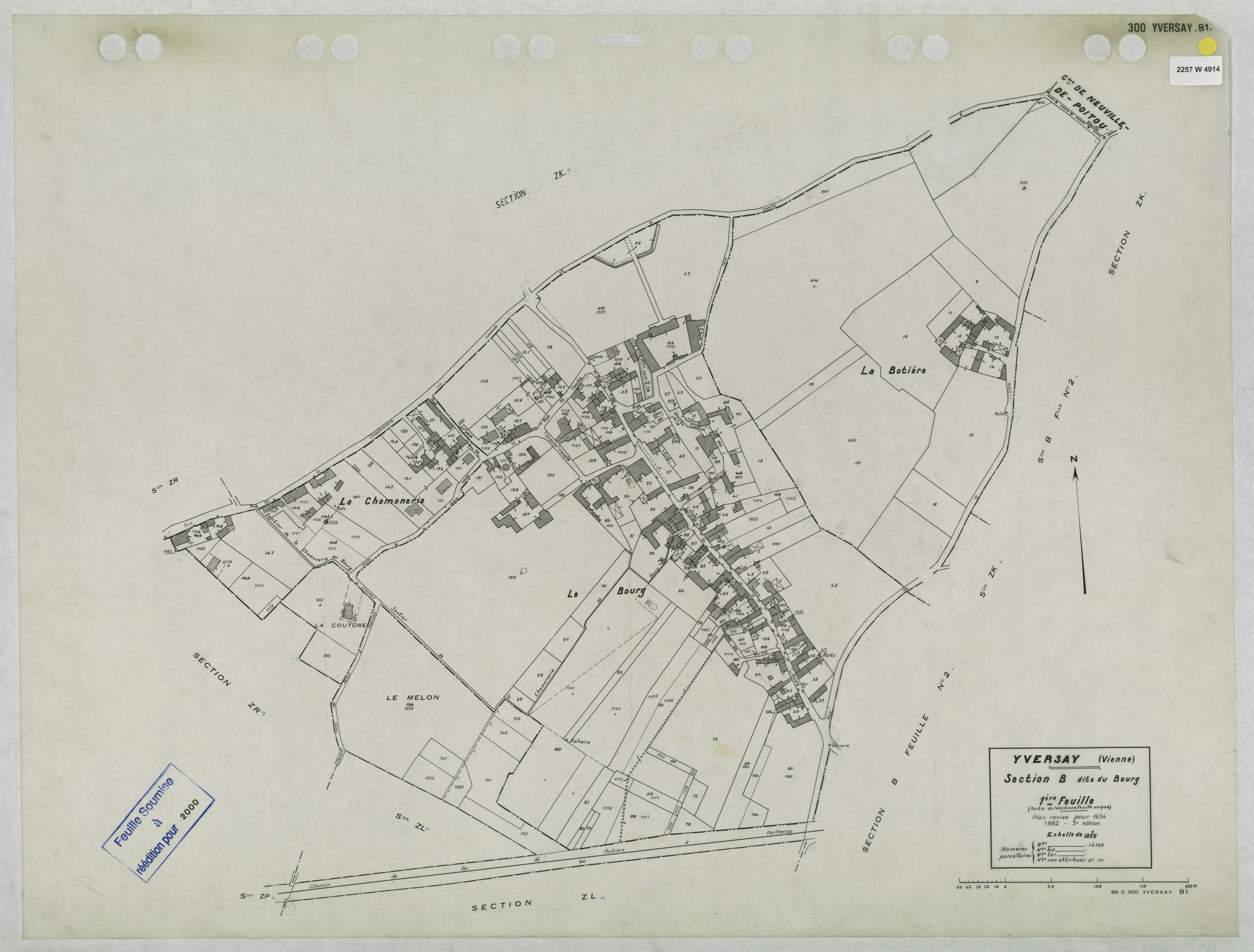 Yversay - FRAD086_cadastre Plans mis à jour 