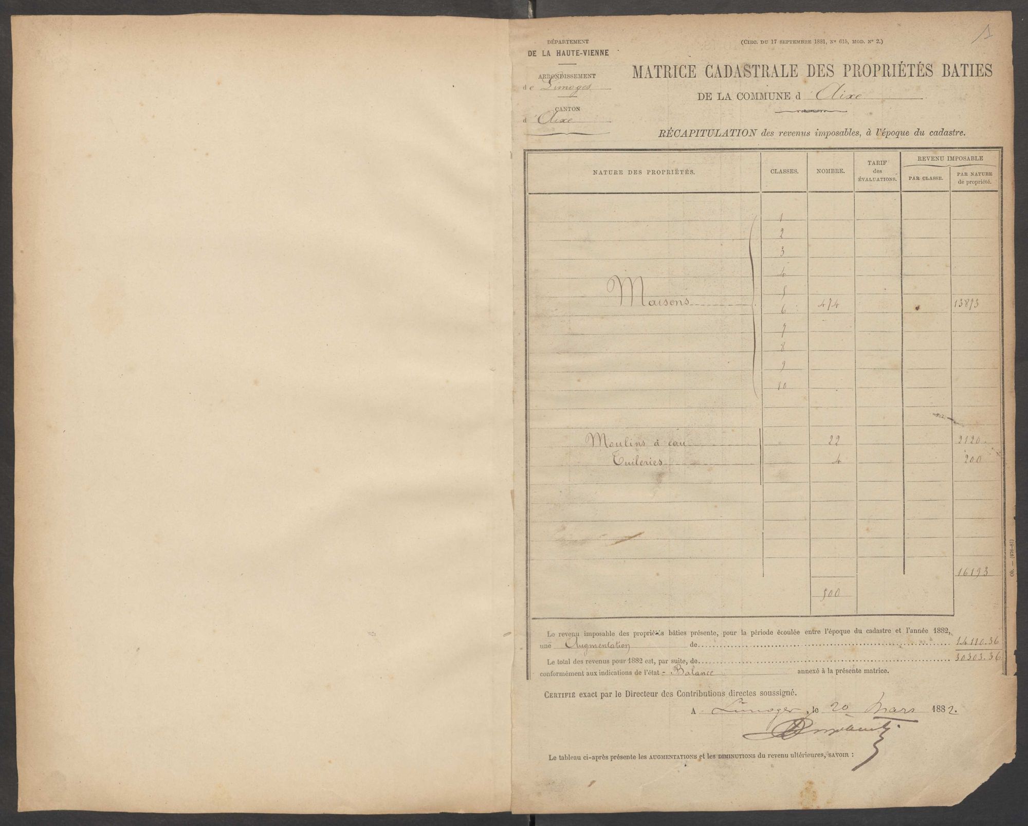 Aixe-sur-Vienne 3 P 11 / 10 1882-1910