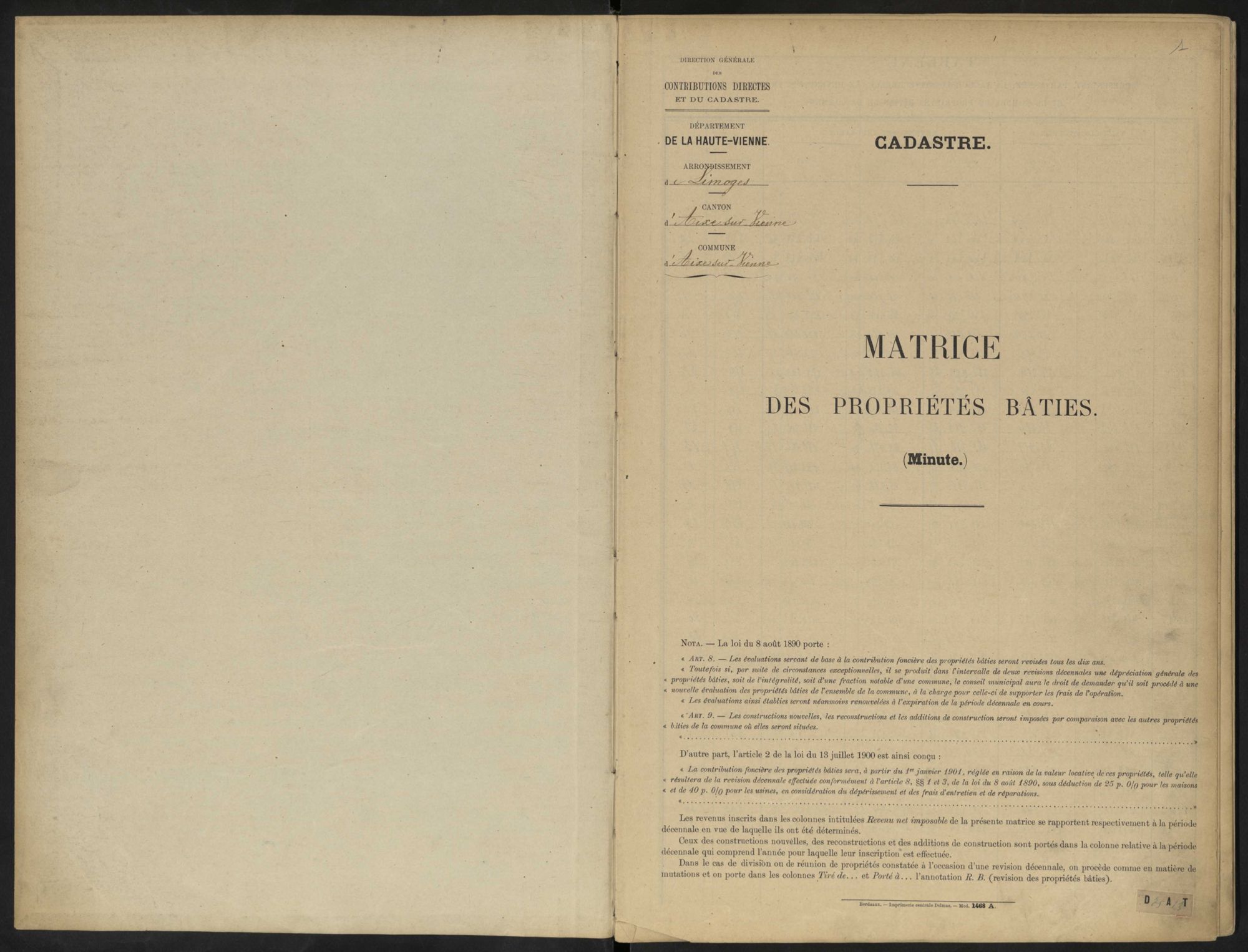 Aixe-sur-Vienne 3 P 11 / 11 1910-1943
