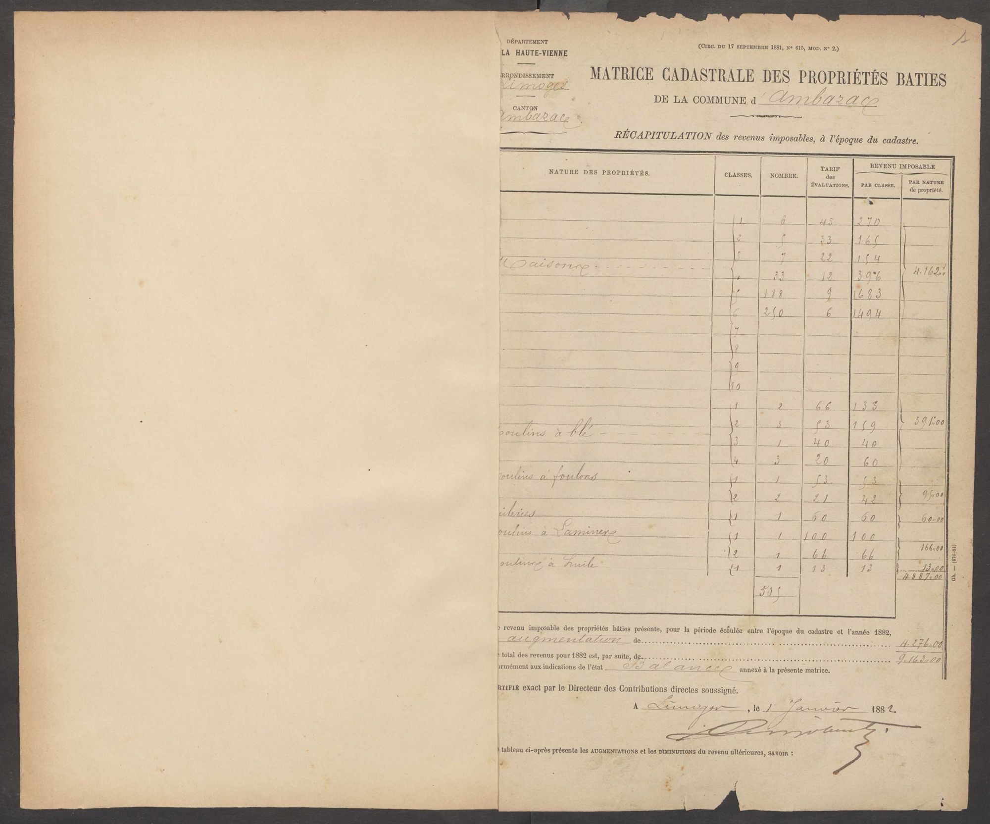 Ambazac 3 P 12 / 16 1882-1910