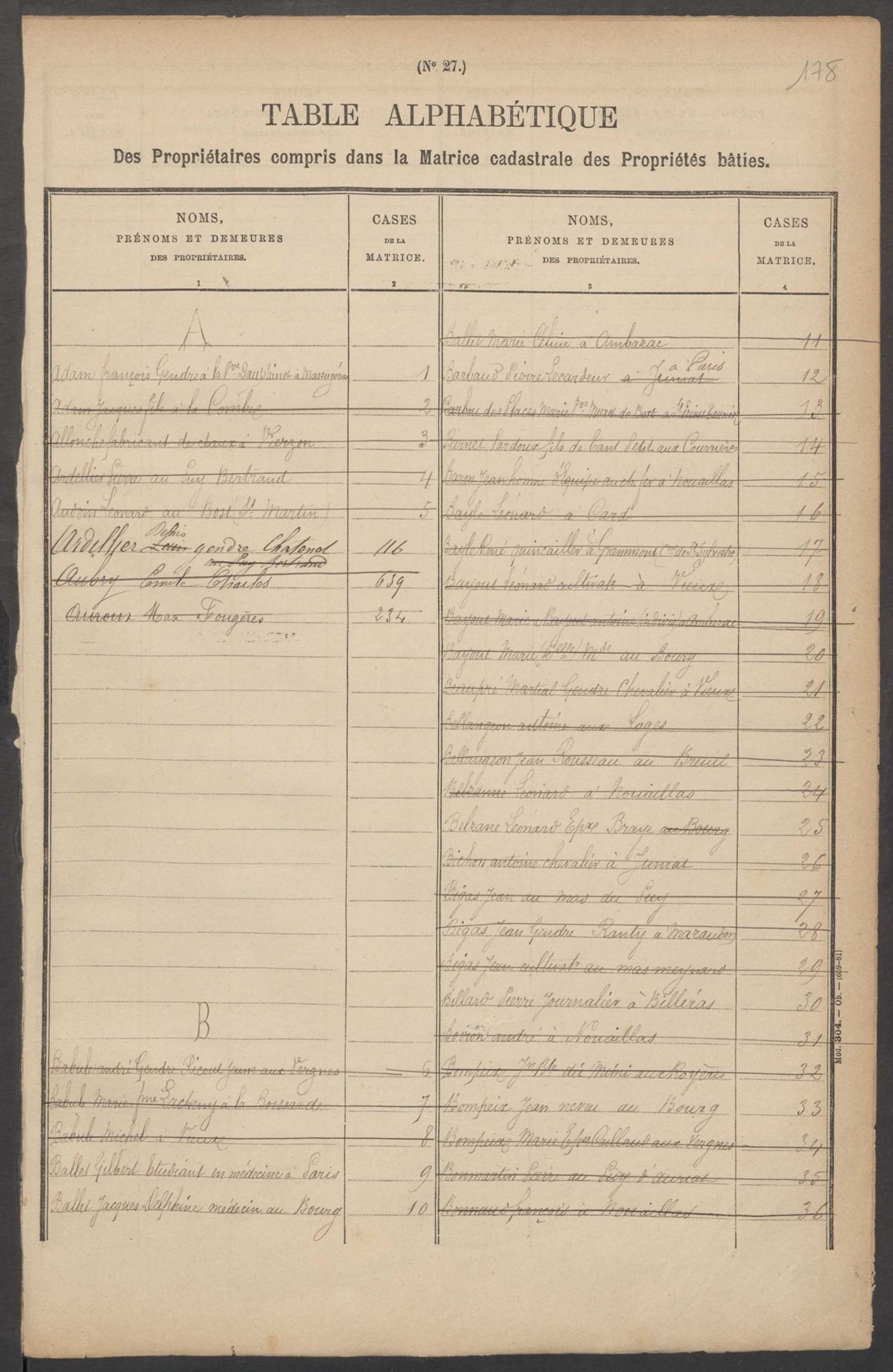 Ambazac 3 P 12 / 16 1882-1910