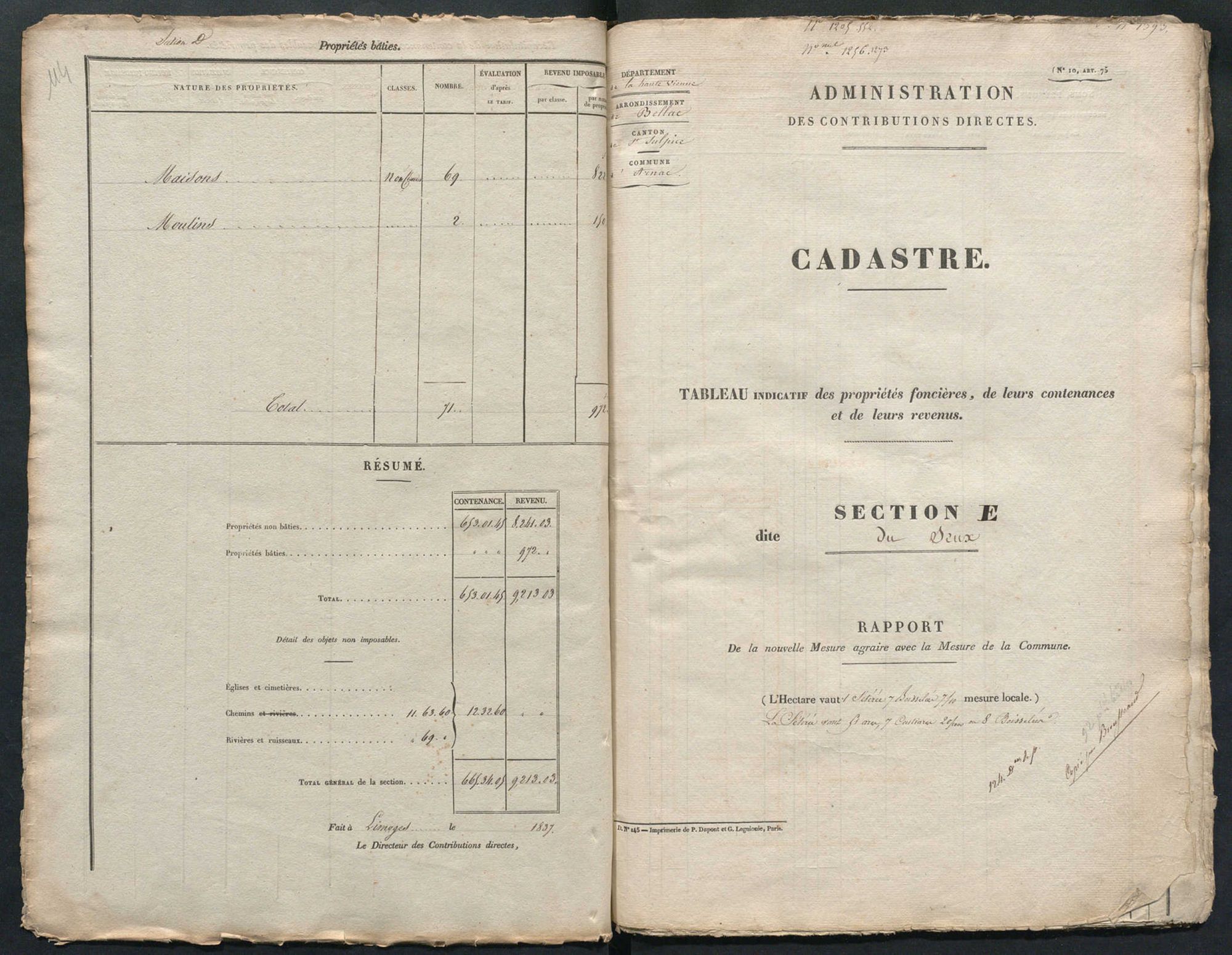 Arnac-la-Poste 3 P 13 / 3 1837