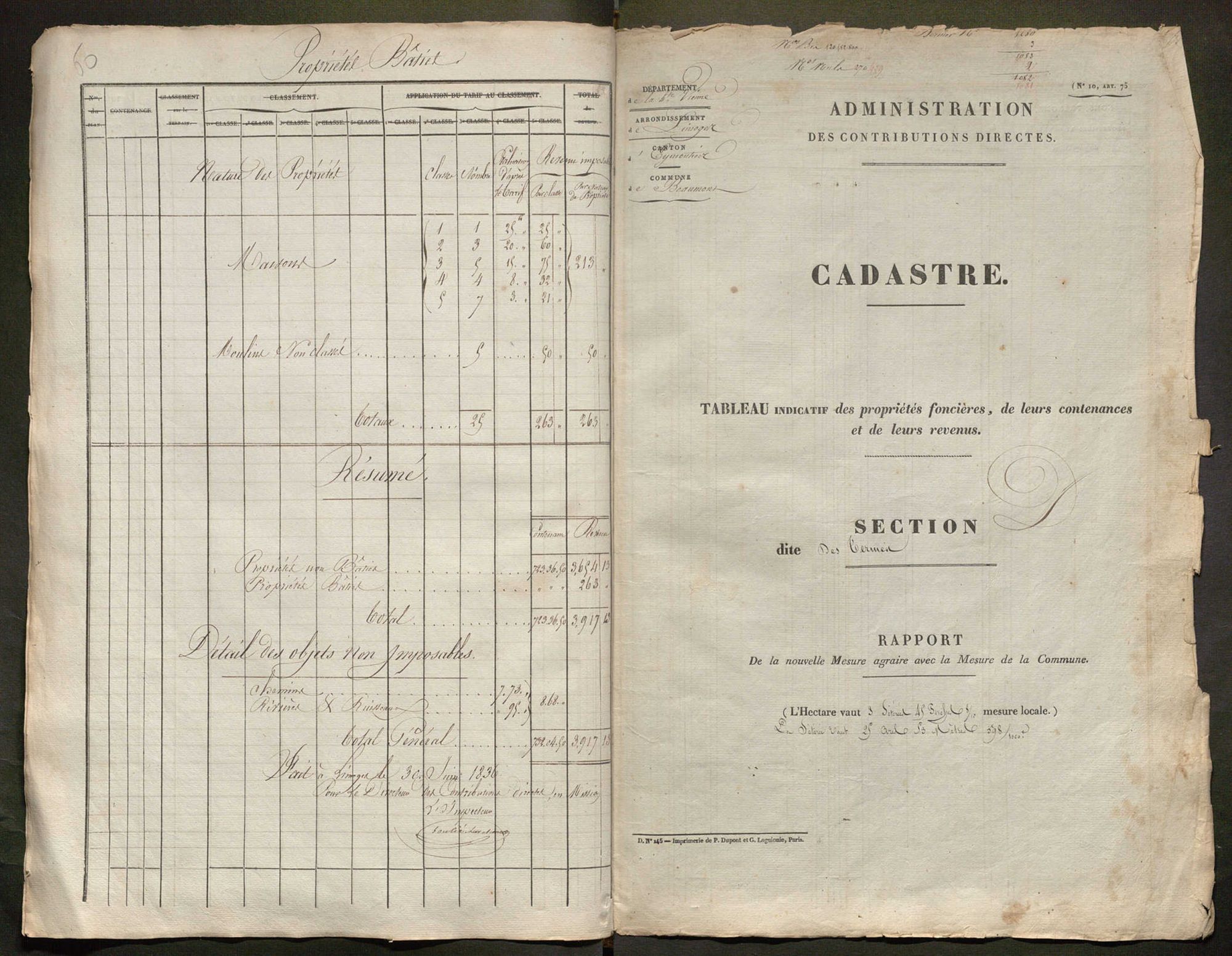 Beaumont-du-Lac 3 P 19 / 2 1836