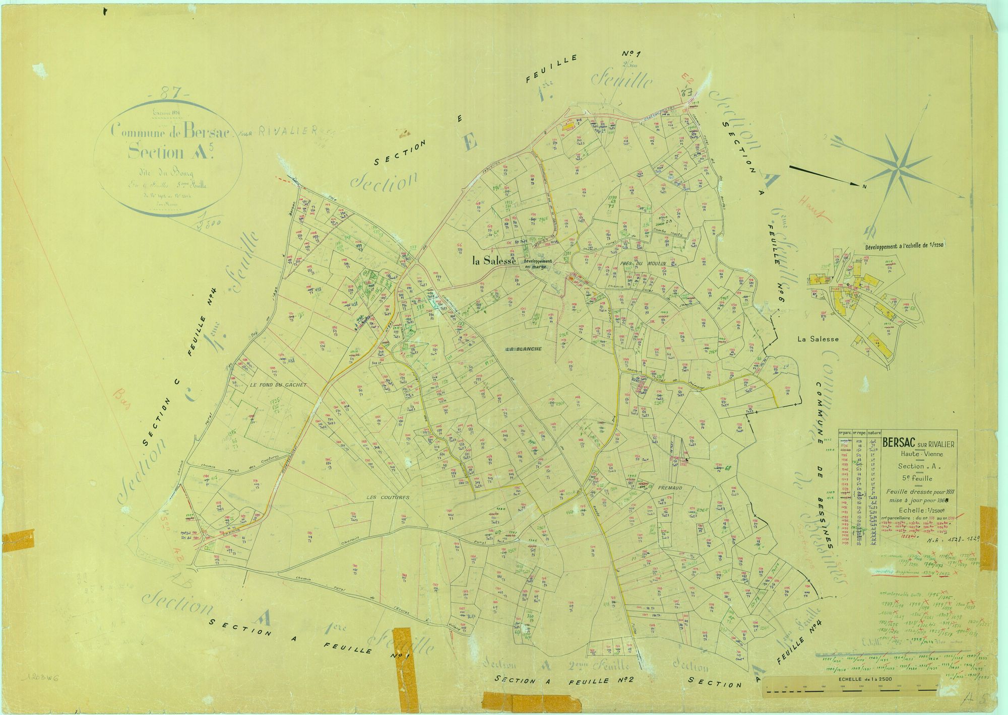 Bersac-sur-Rivalier 2241 W 6 1968