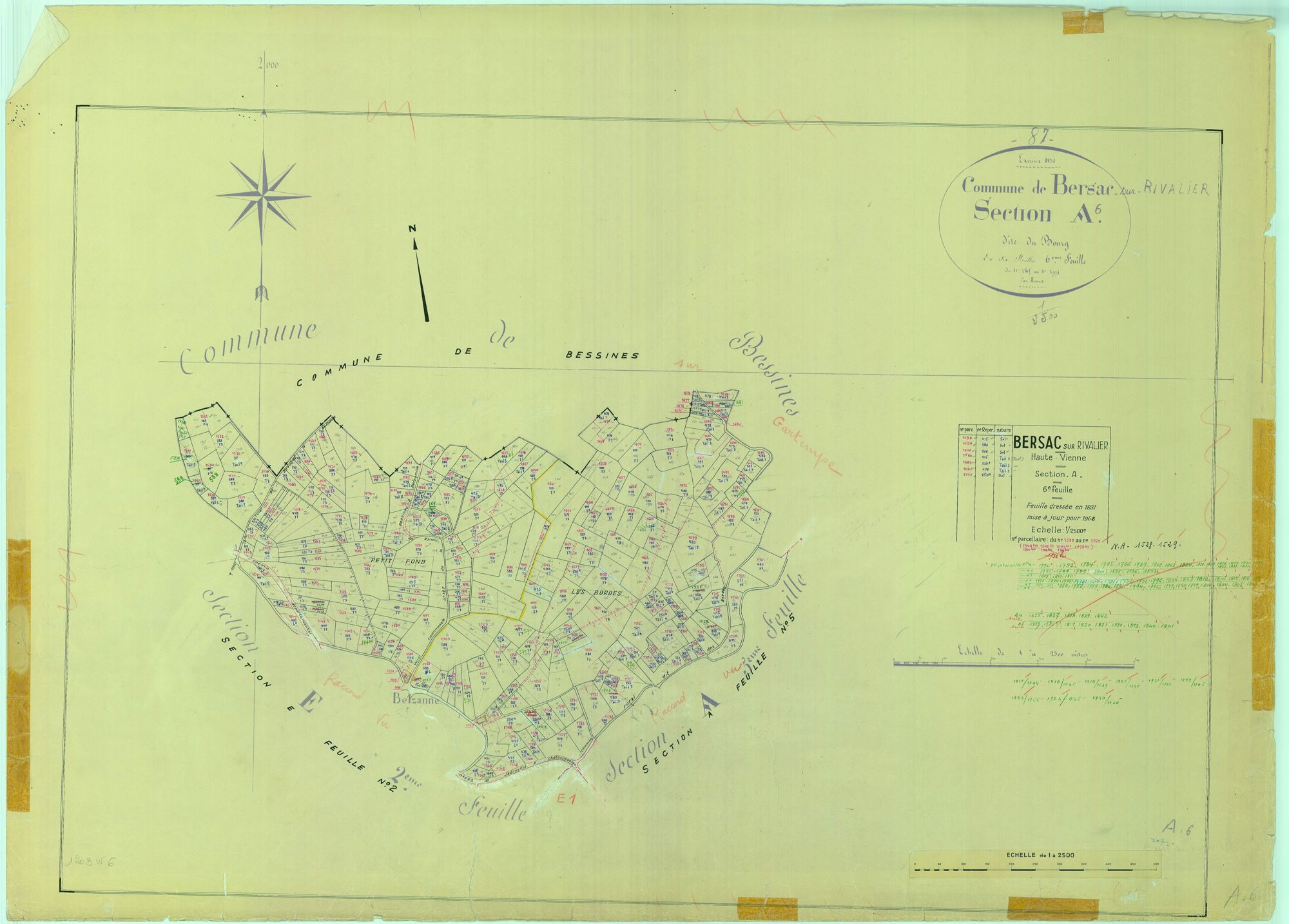 Bersac-sur-Rivalier 2241 W 6 1968