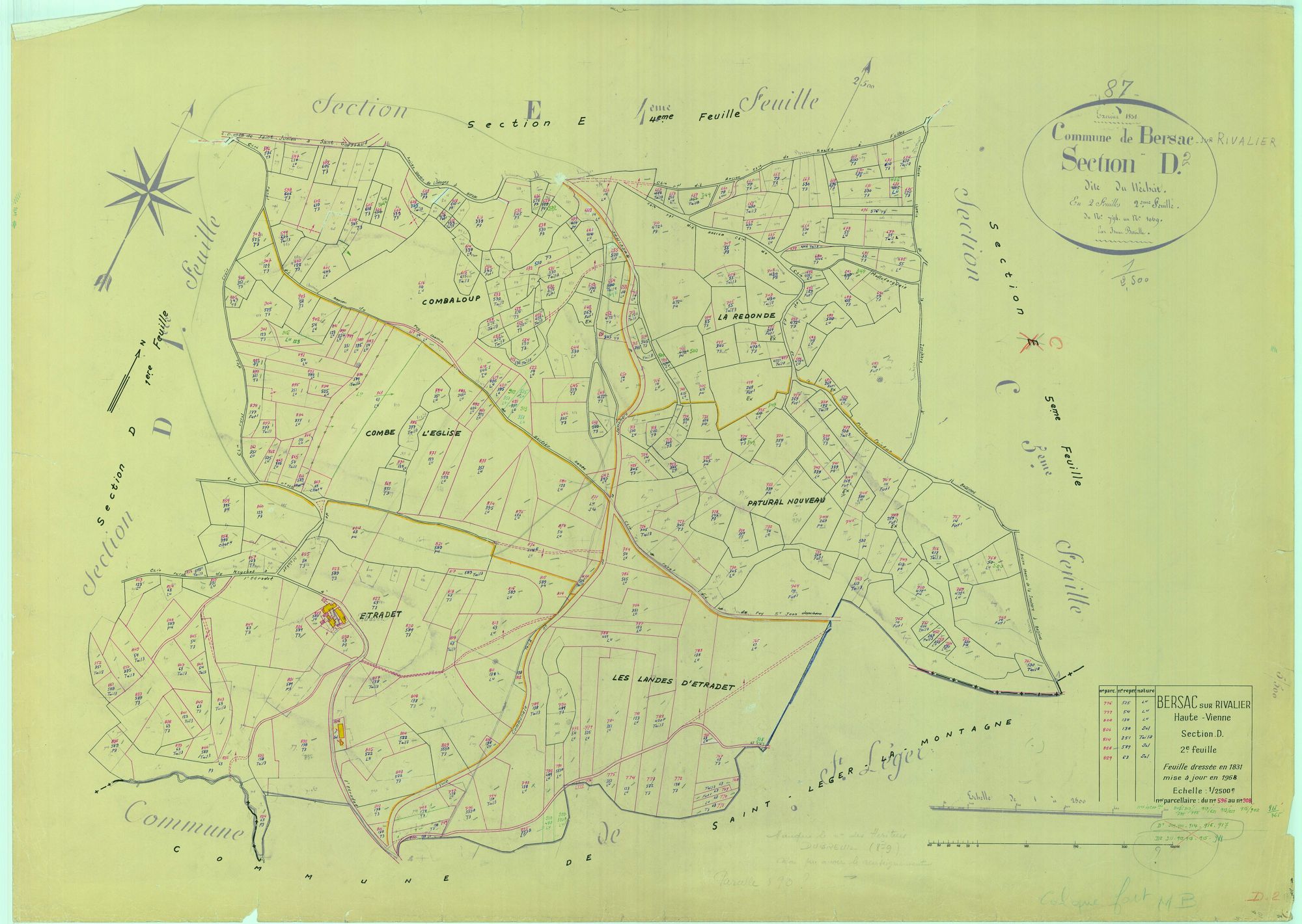 Bersac-sur-Rivalier 2241 W 6 1968