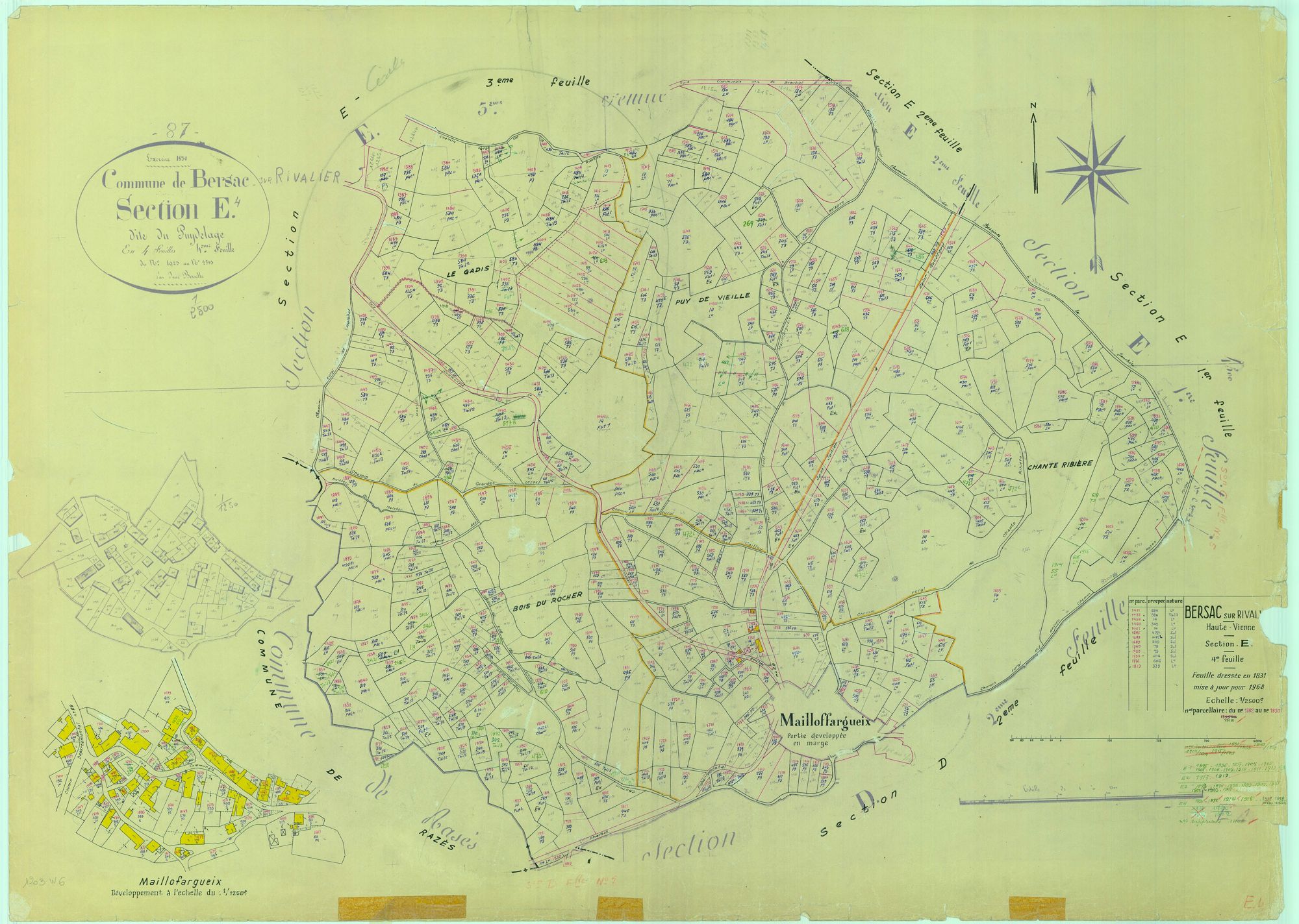 Bersac-sur-Rivalier 2241 W 6 1968