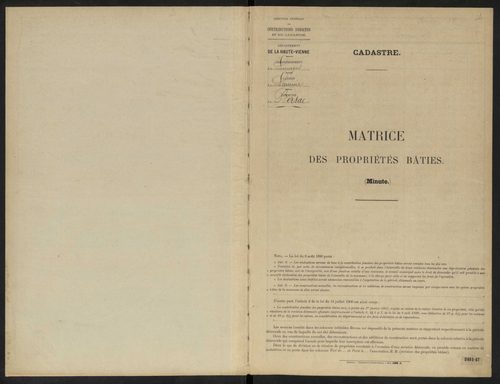 Bersac-sur-Rivalier 3 P 23 / 10 1910-1968
