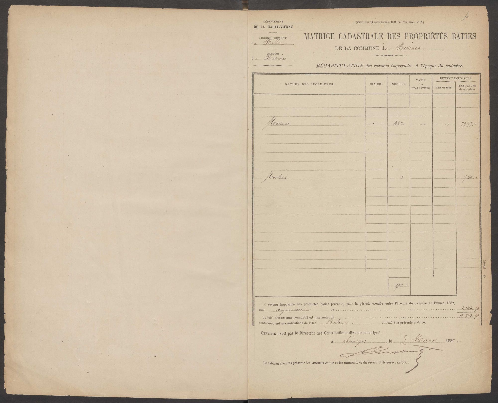 Bessines-sur-Gartempe 3 P 24 / 16 1882-1910