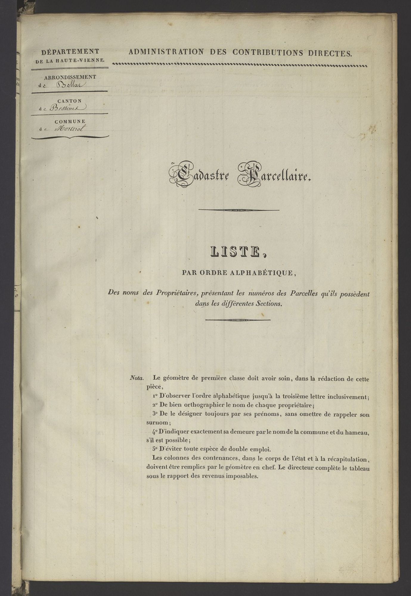 Bessines-sur-Gartempe 3 P 112 / 2 1832