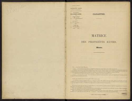 Chaillac-sur-Vienne 3 P 40 / 12 1910-1951
