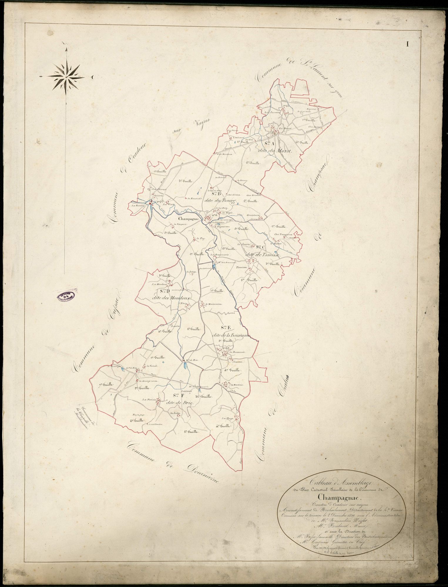 Champagnac-la-Rivière 3 P 44 / 1 [v. 1839]