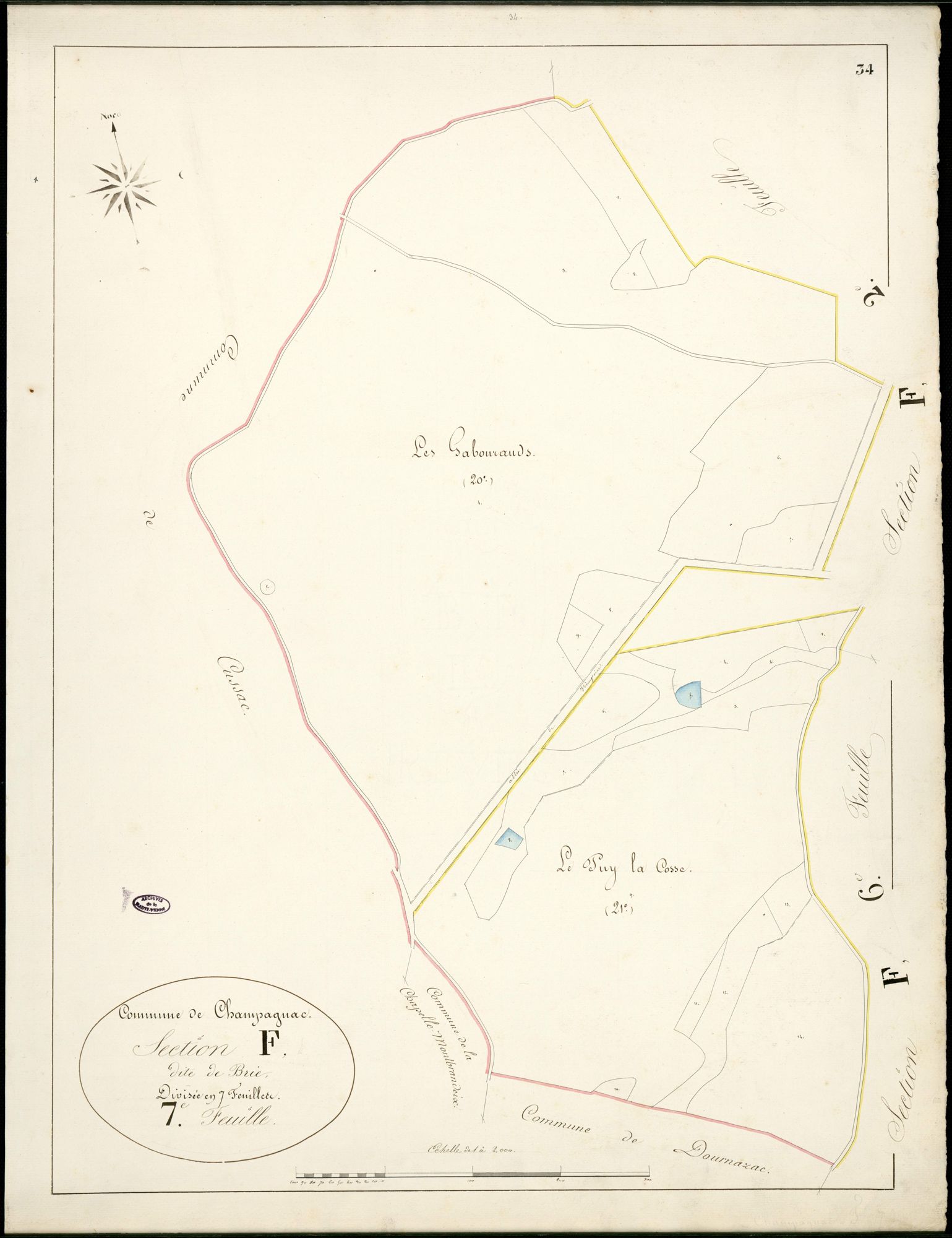 Champagnac-la-Rivière 3 P 44 / 2 [v. 1839]