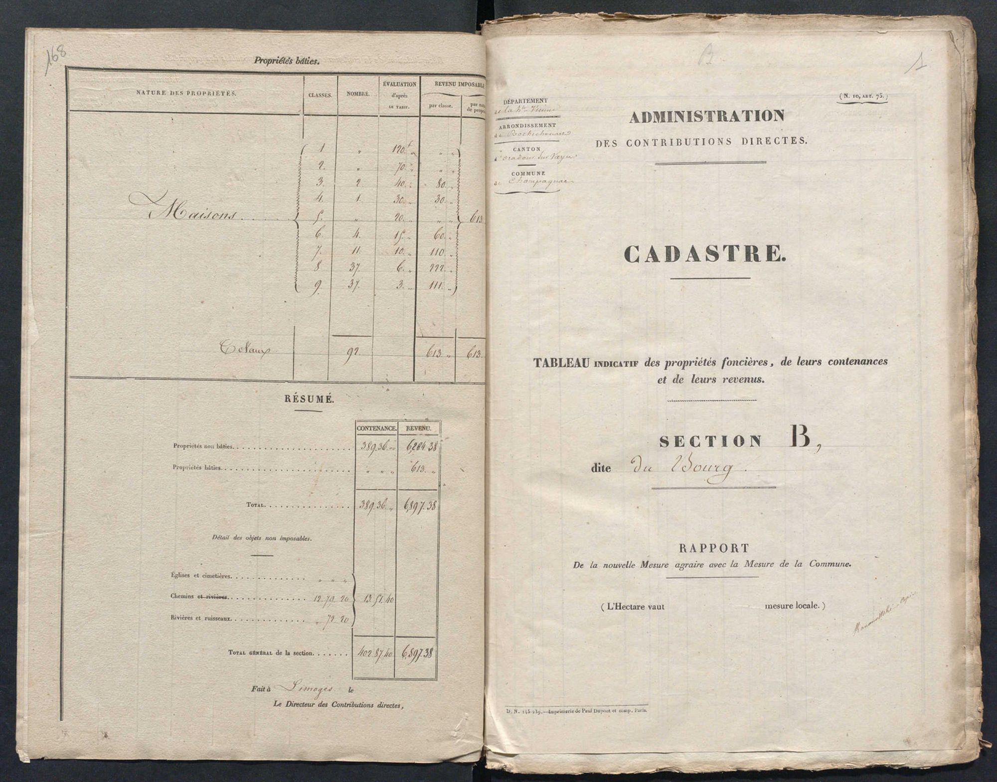 Champagnac-la-Rivière 3 P 44 / 3 1840