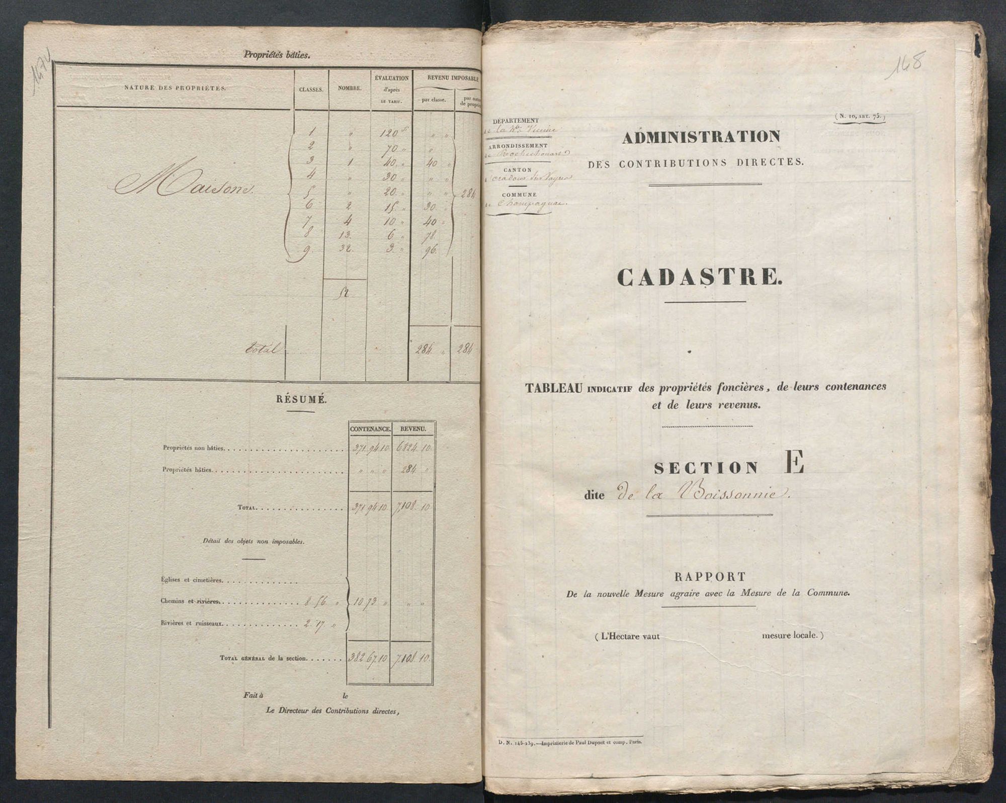 Champagnac-la-Rivière 3 P 44 / 3 1840