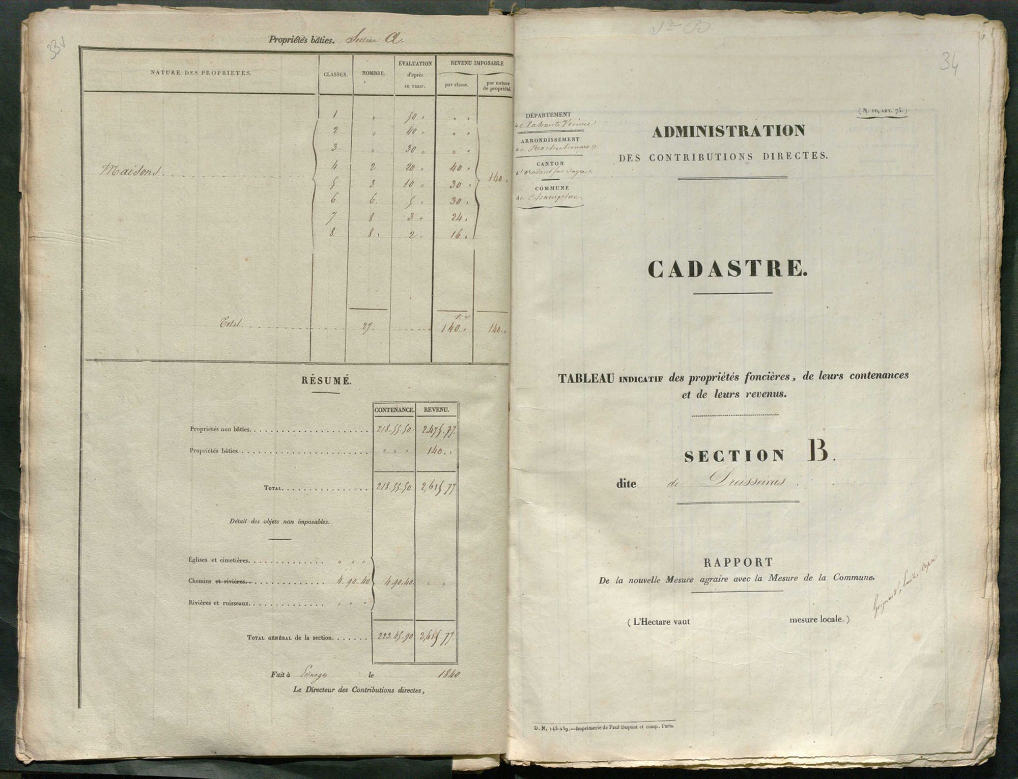 Champsac 3 P 46 / 2 1840