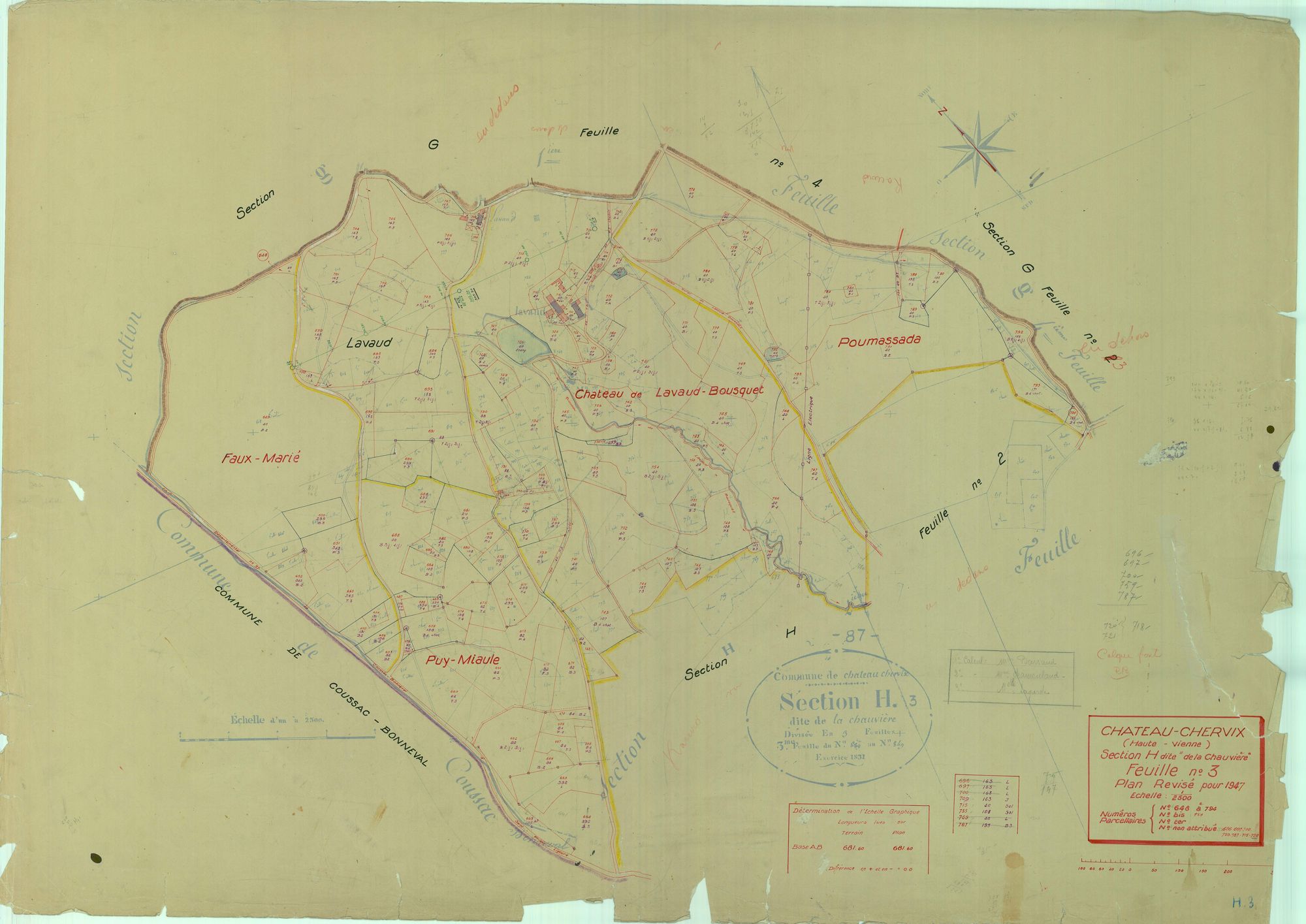 Château-Chervix 1203 W 23 1947