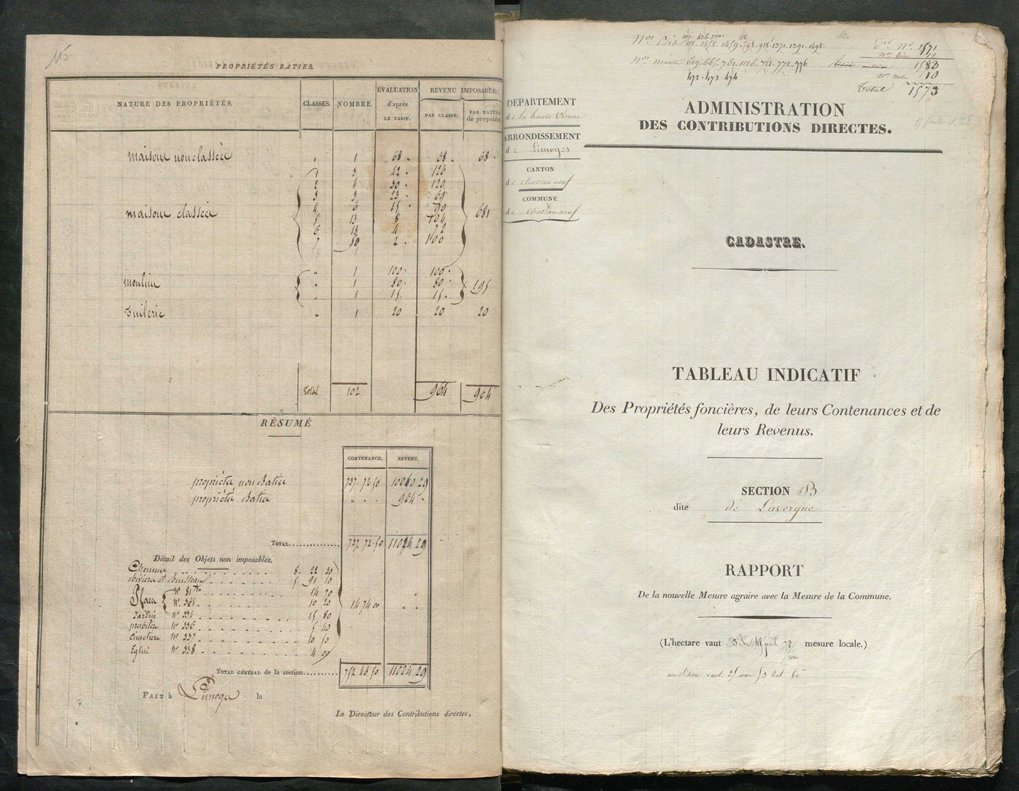 Châteauneuf-la-Forêt 3 P 50 / 2 1834