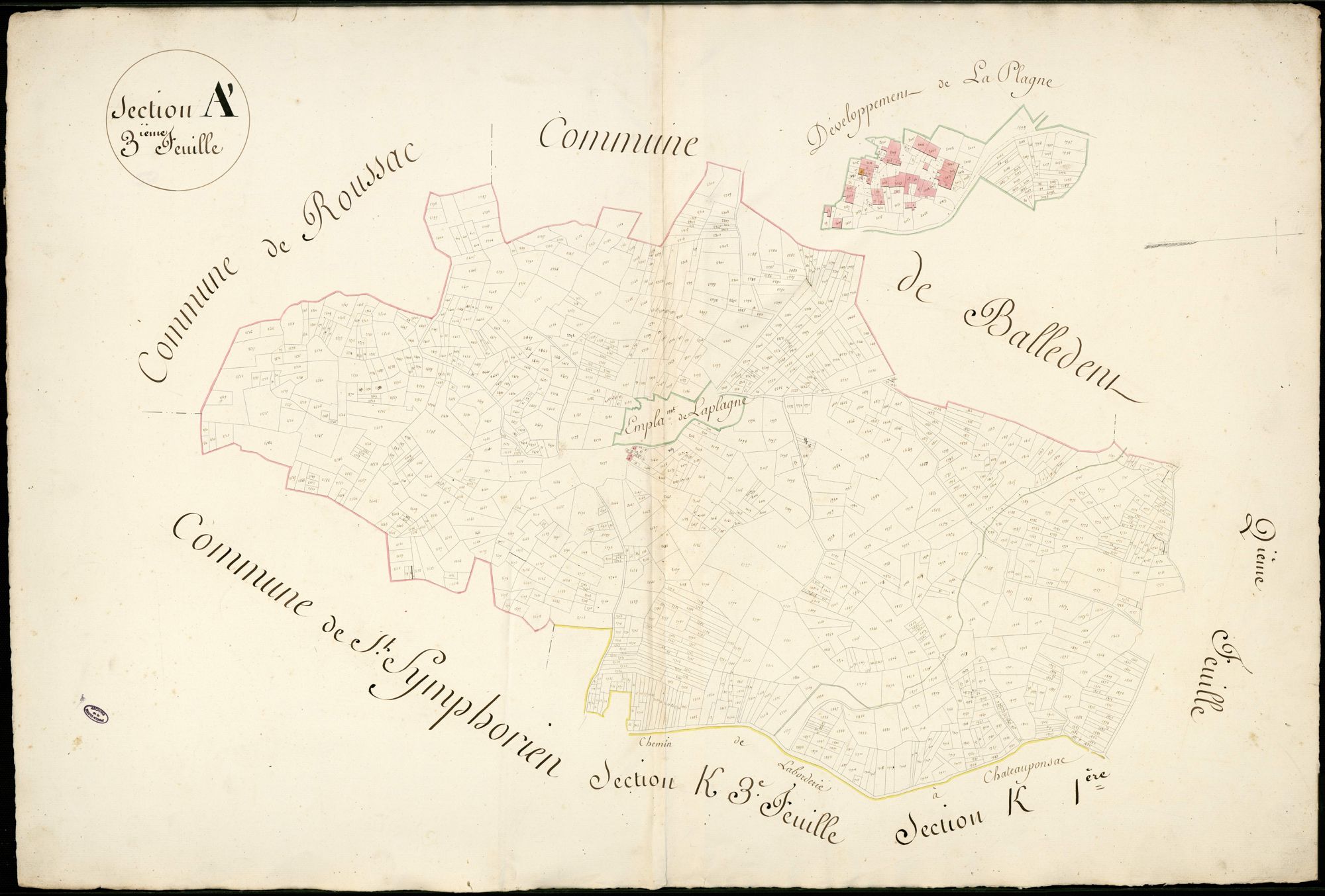 Châteauponsac 3 P 51 / 1 1828