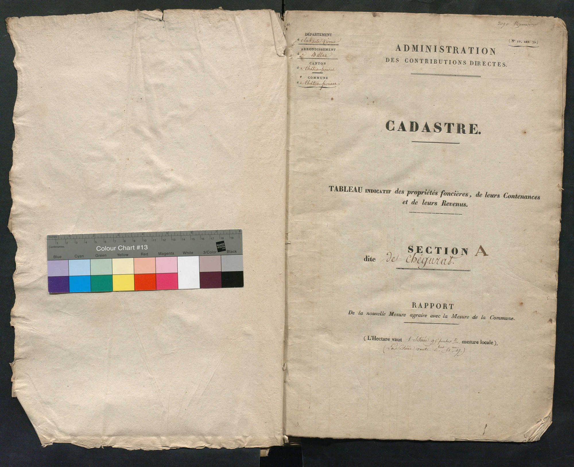 Châteauponsac 3 P 51 / 3 1829