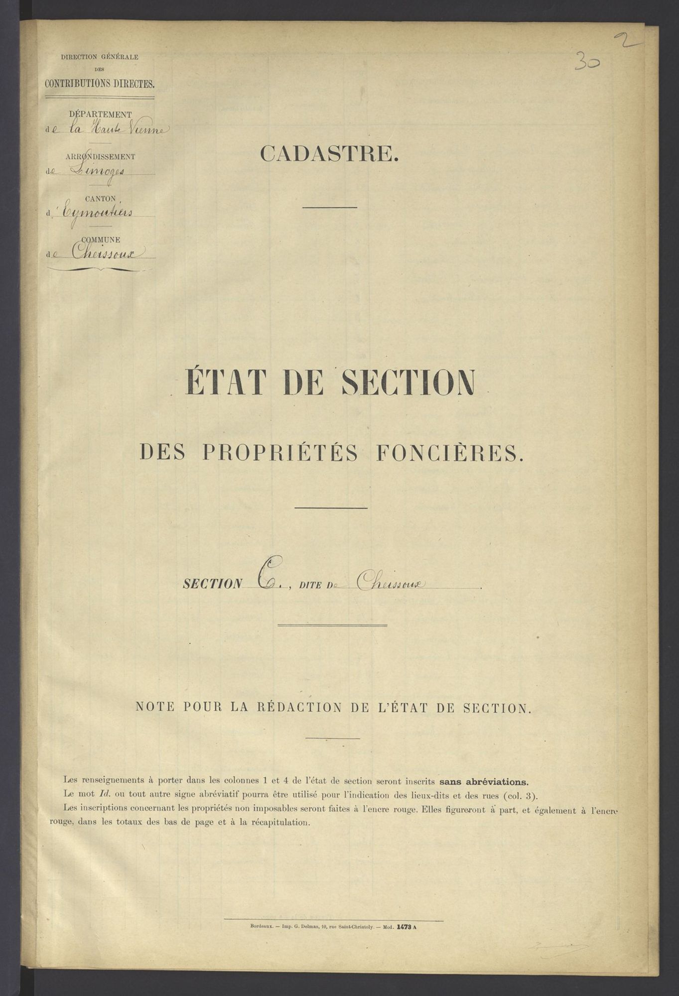 Cheissoux 3 P 53 / 1 1905