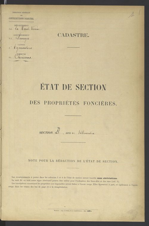 Cheissoux 3 P 53 / 1 1905