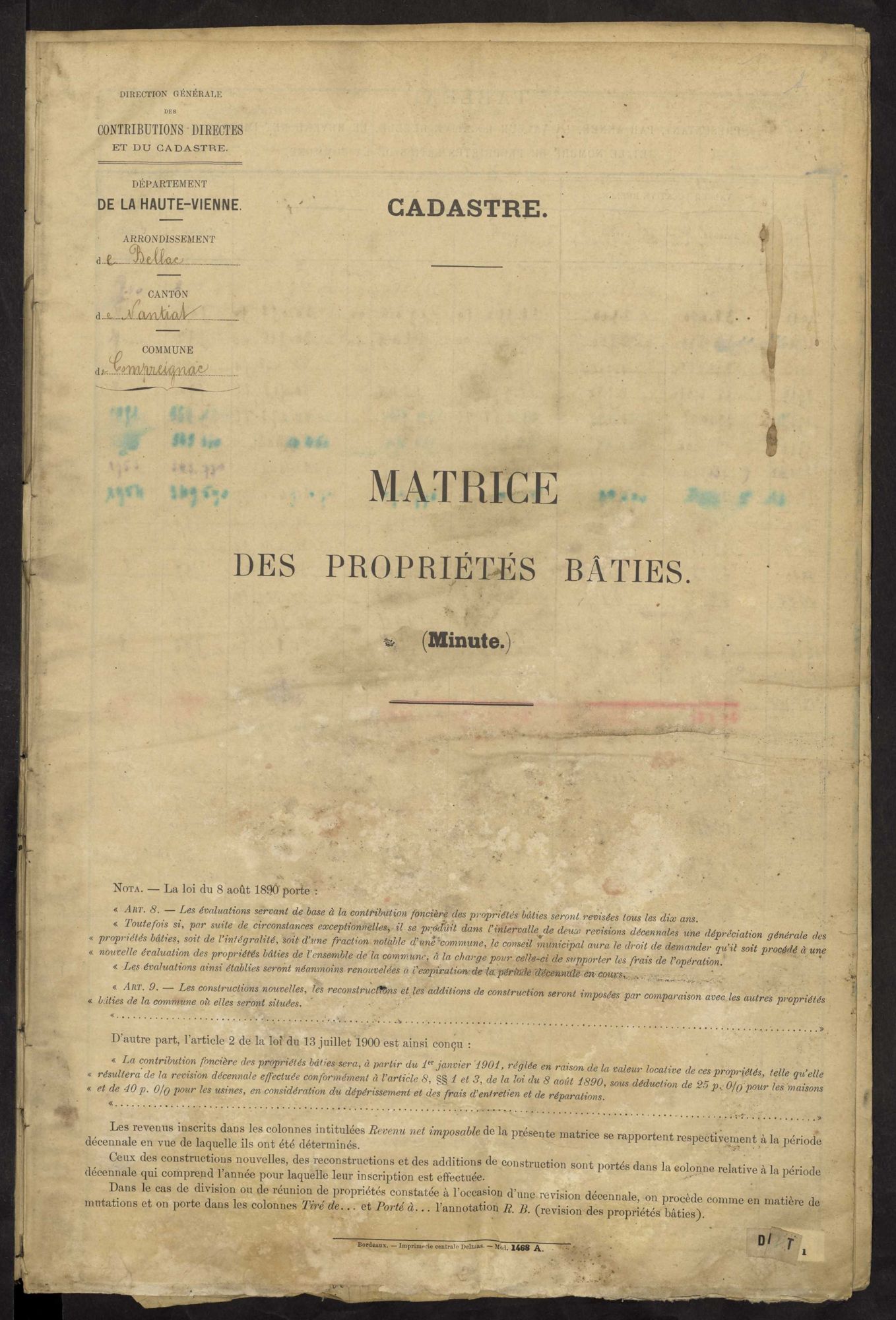 Compreignac 3 P 57 / 14 1910-1955