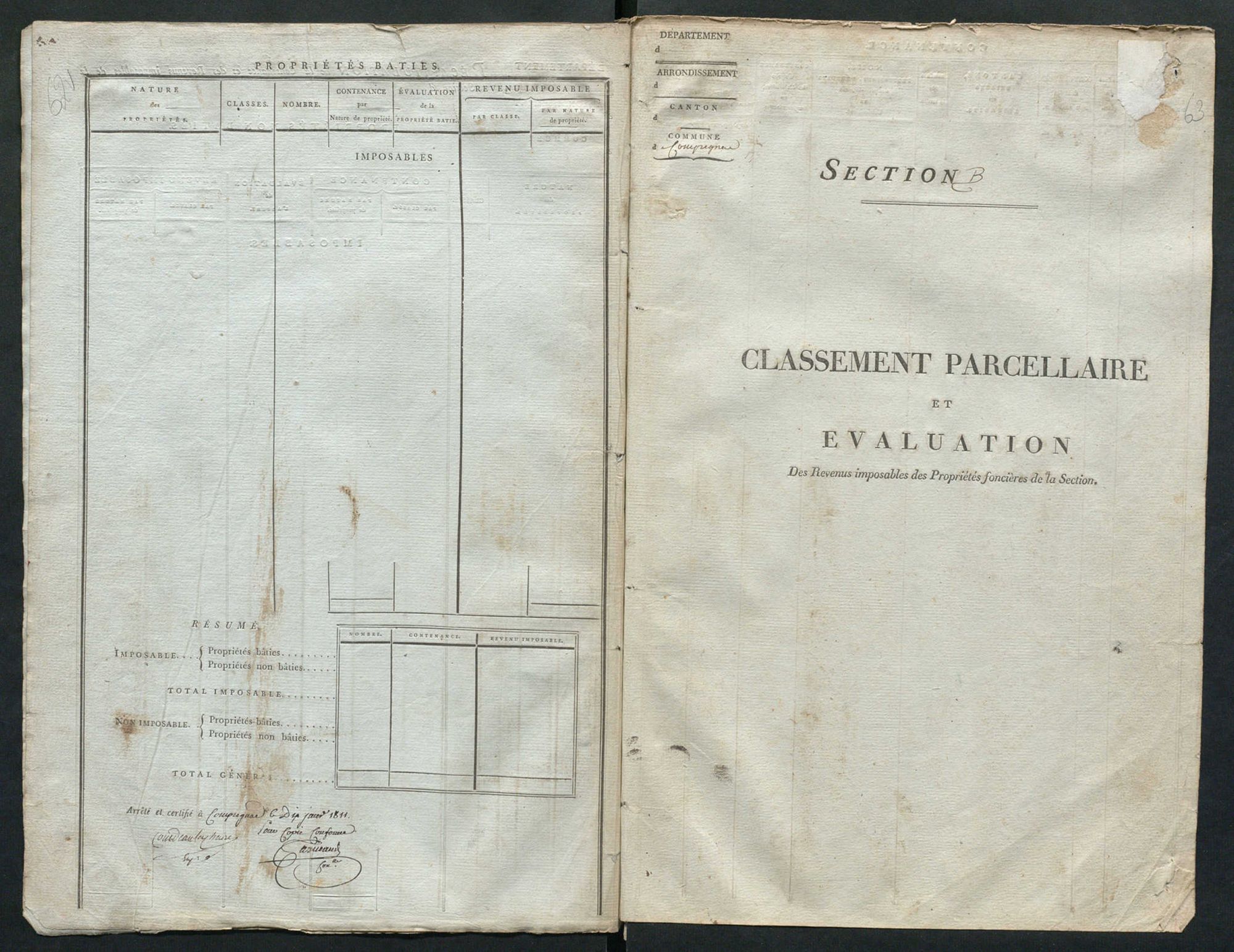 Compreignac 3 P 57 / 3 1811