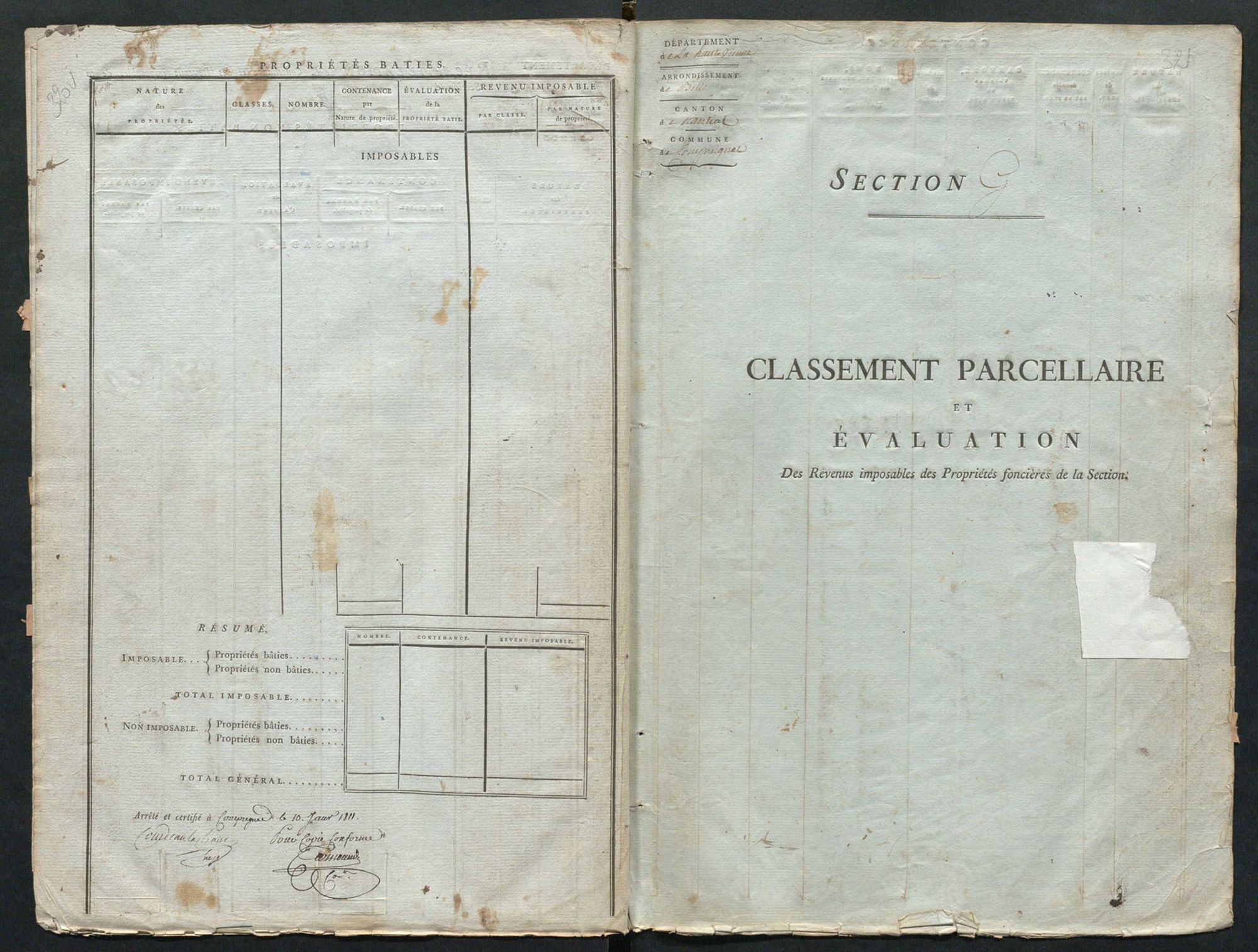 Compreignac 3 P 57 / 3 1811