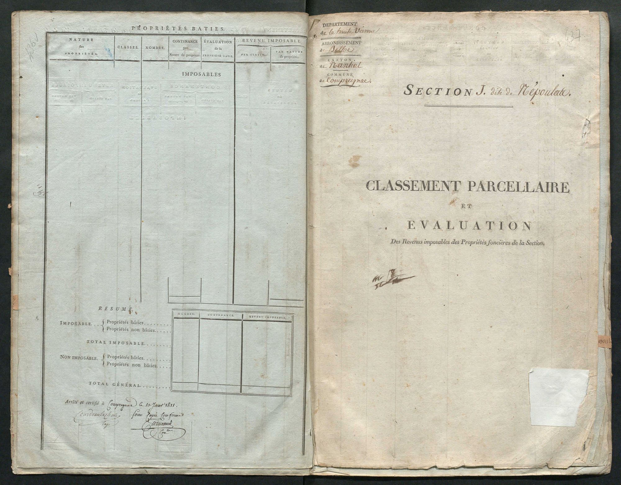 Compreignac 3 P 57 / 3 1811