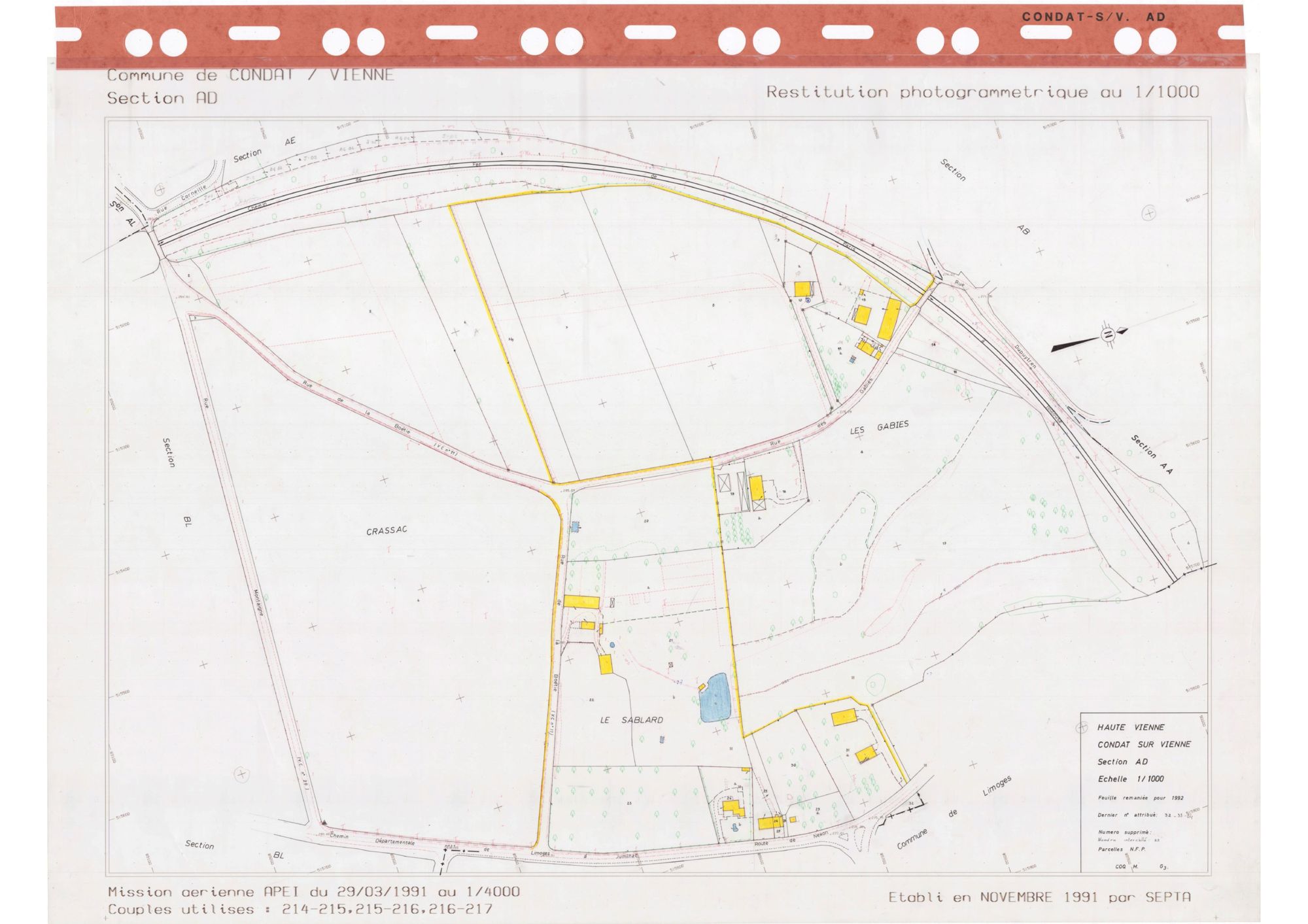 Condat-sur-Vienne DDFIP 87 1992
